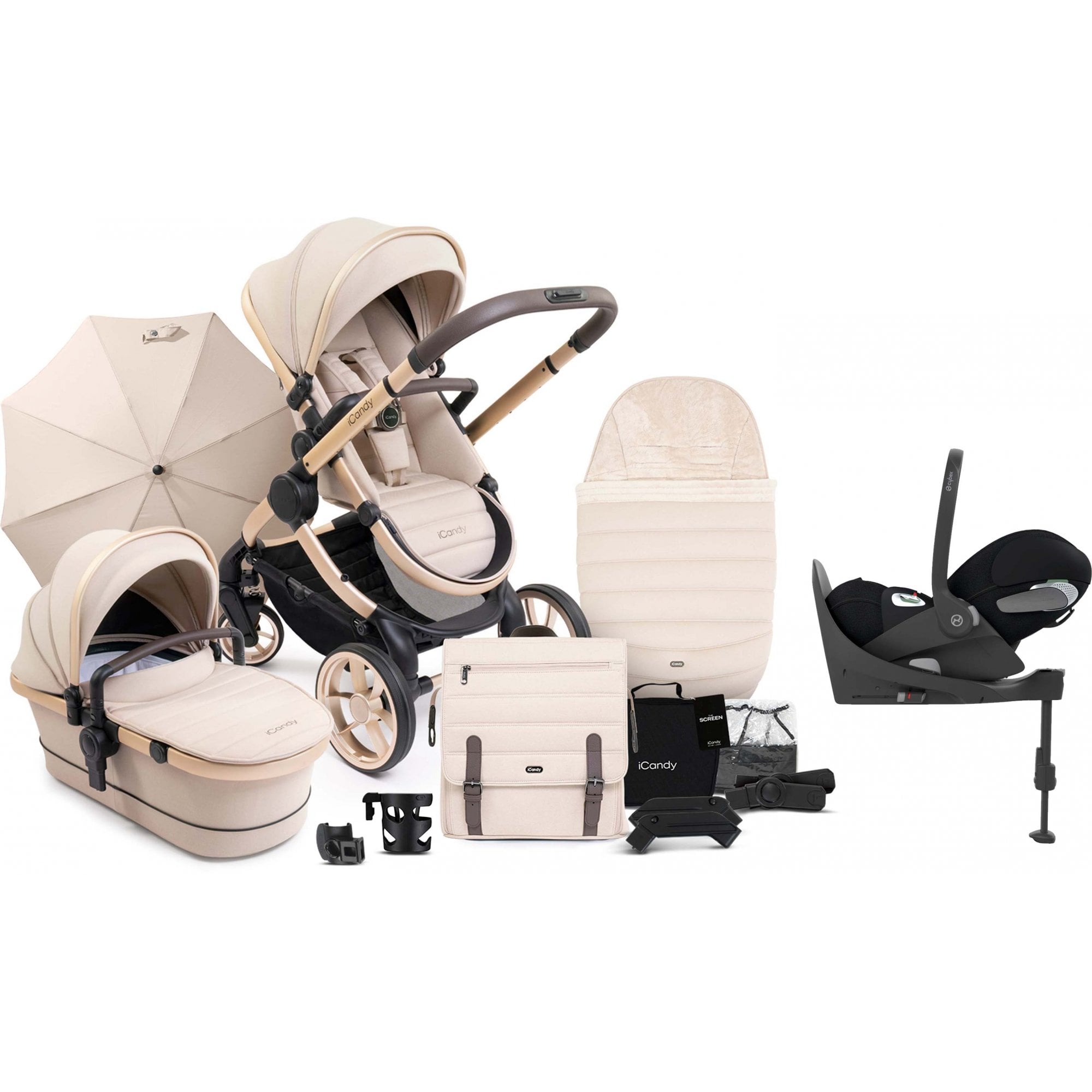 iCandy Peach 7 Complete Editions Bundle Biscotti + Cloud T Plus & Base