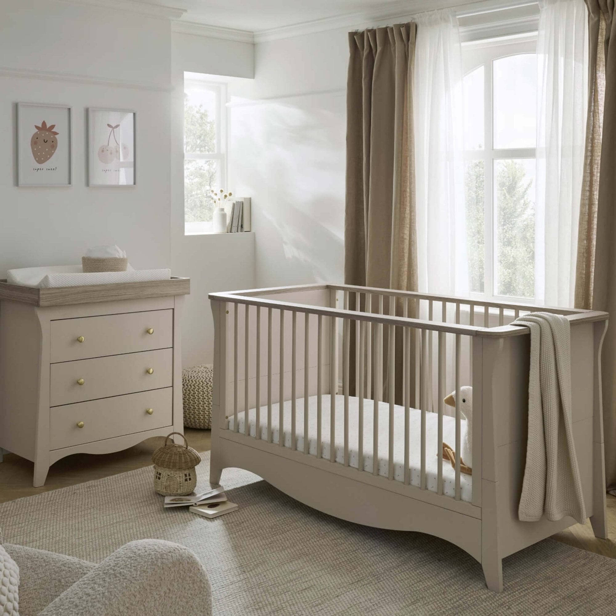 CuddleCo Clara 2 Piece Nursery Set Cashmere