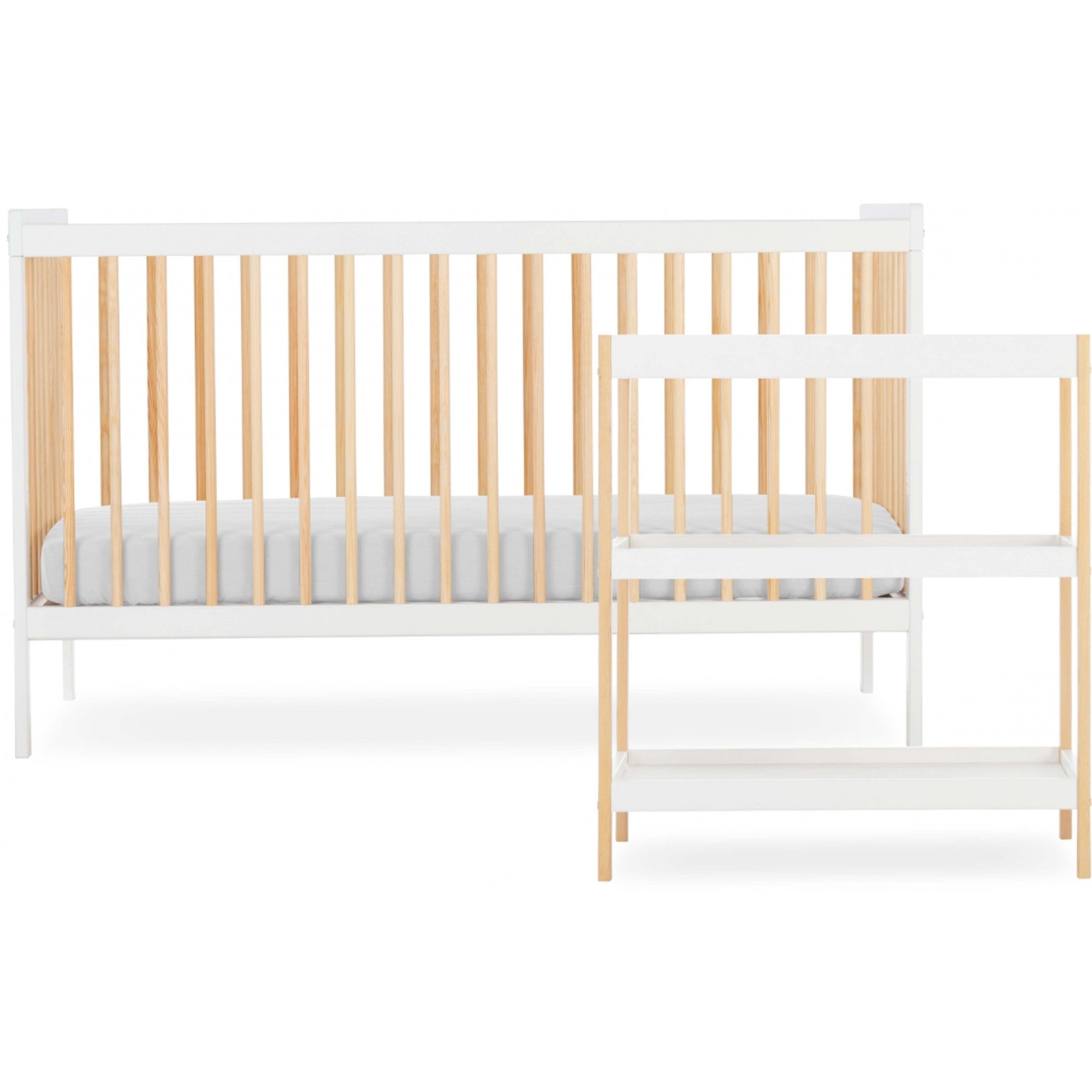 CuddleCo Nola 2 Piece Nursery Set Natural/White
