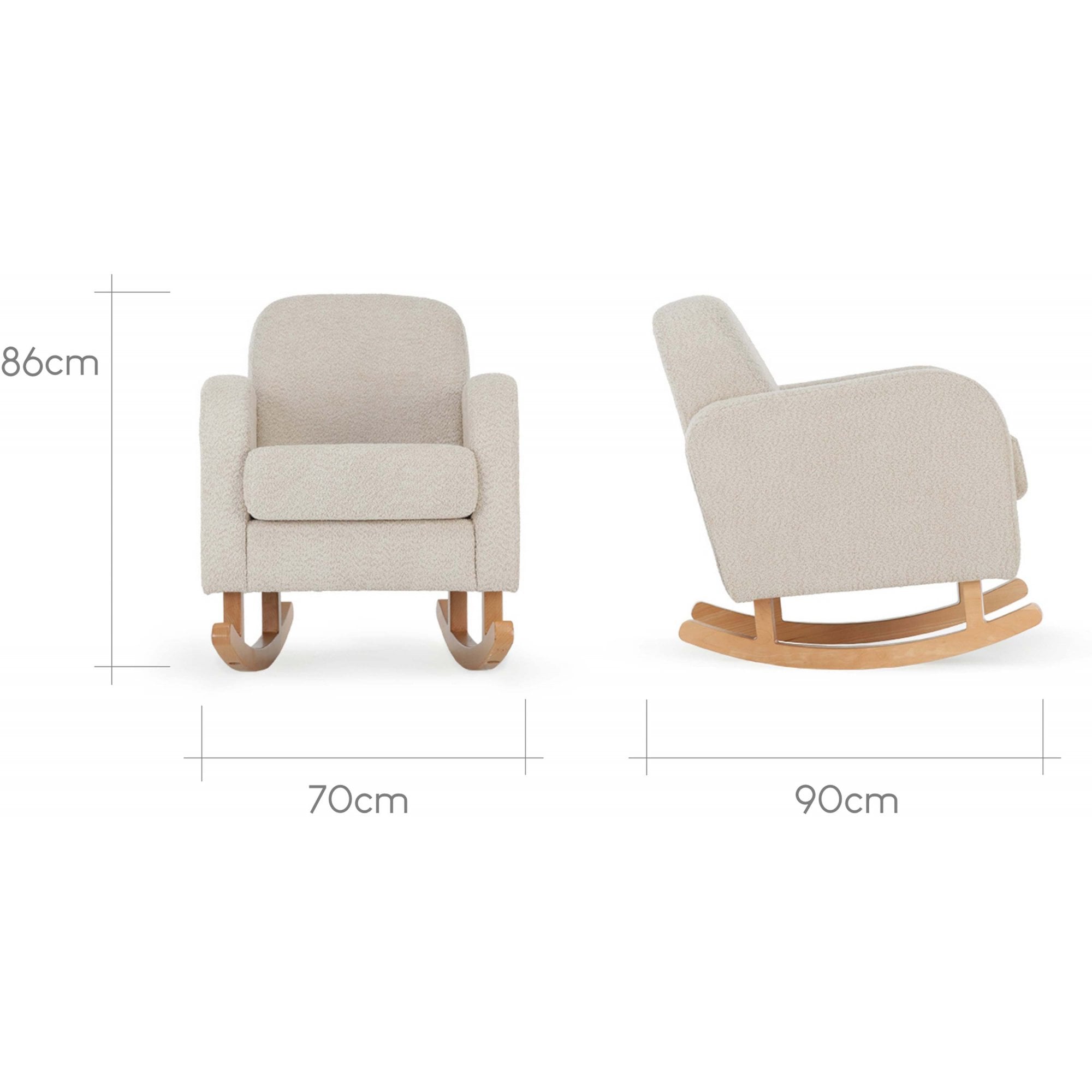 CuddleCo Etta Nursing Chair Mushroom Boucle