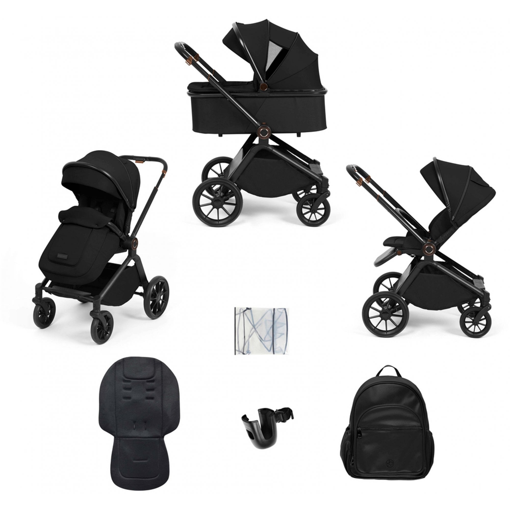 Ickle Bubba Altima 9 Piece Pram Black