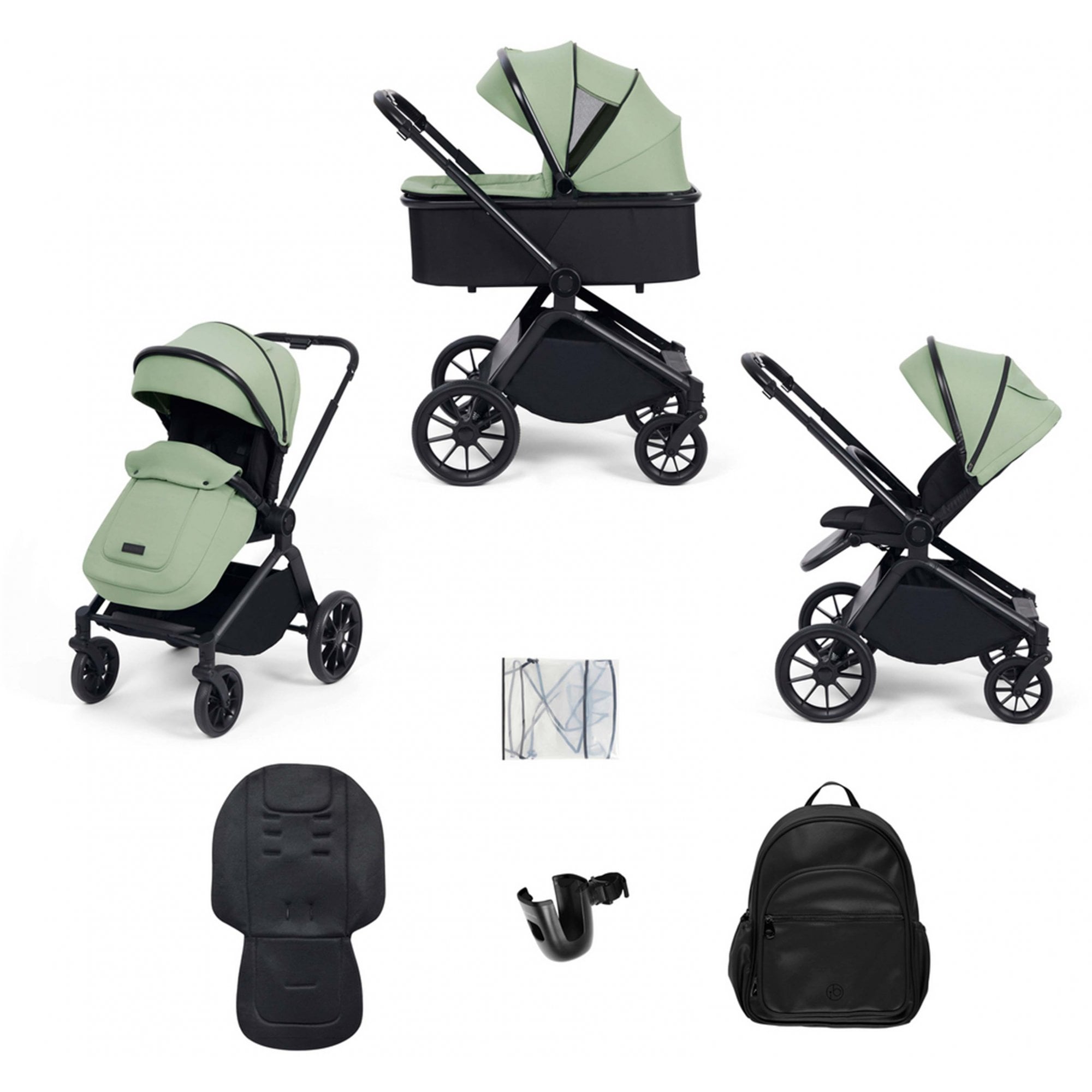 Ickle Bubba Altima 9 Piece Pram Sage Green