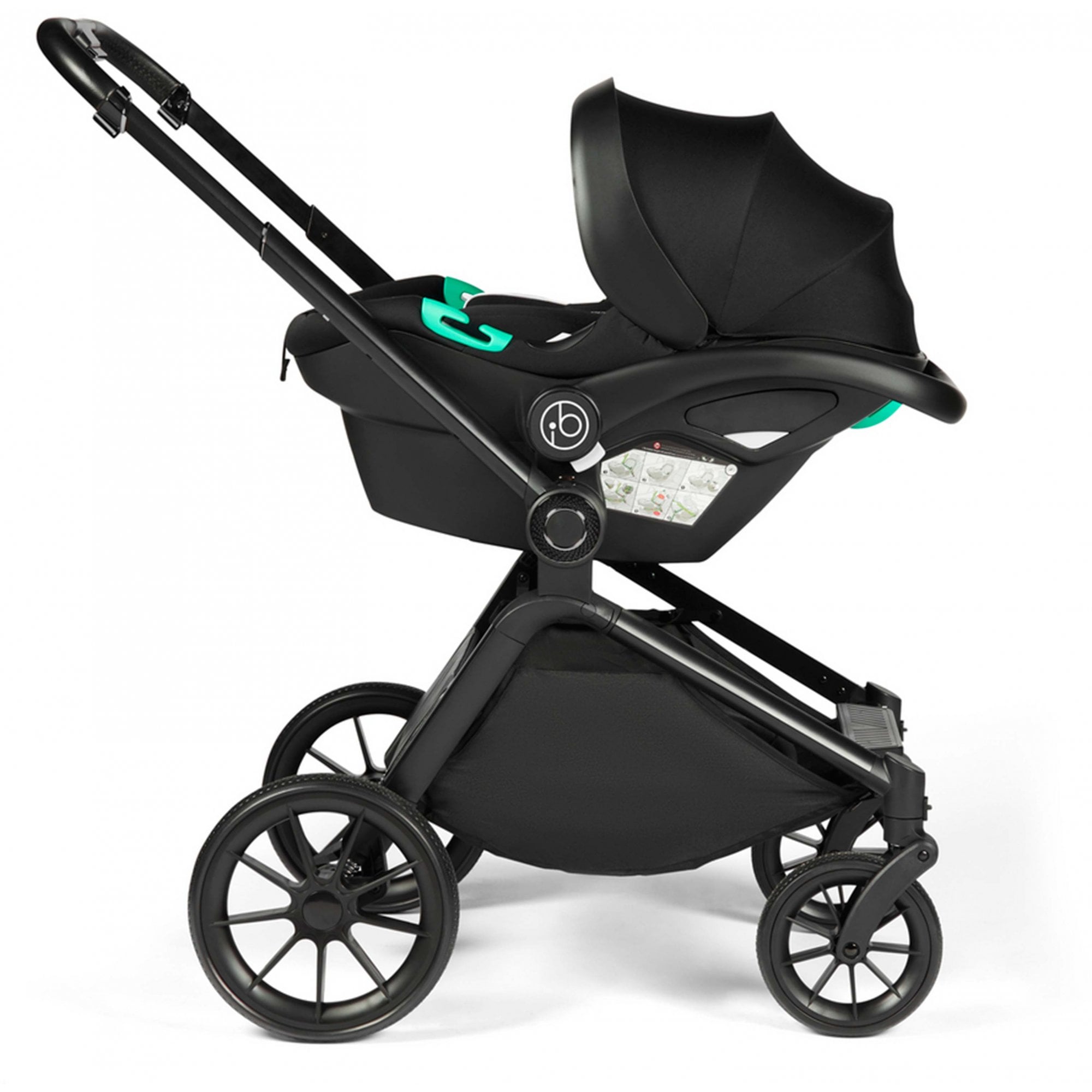 Ickle Bubba Altima 12 Piece Travel System with i-Size Stratus Car Seat & ISOFIX Base Sage Green