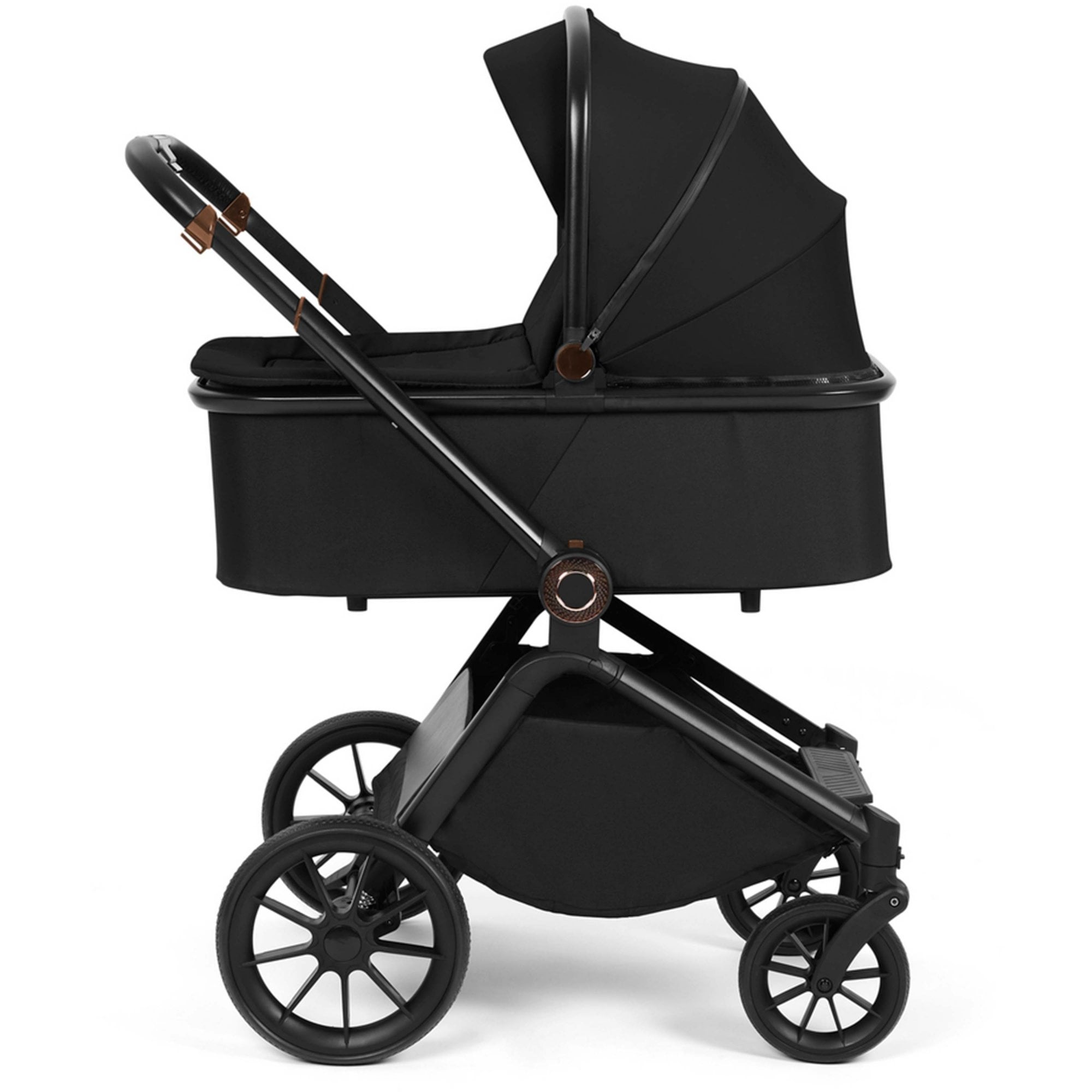 Ickle Bubba Altima 12 Piece Travel System with i-Size Stratus Car Seat & ISOFIX Base Black