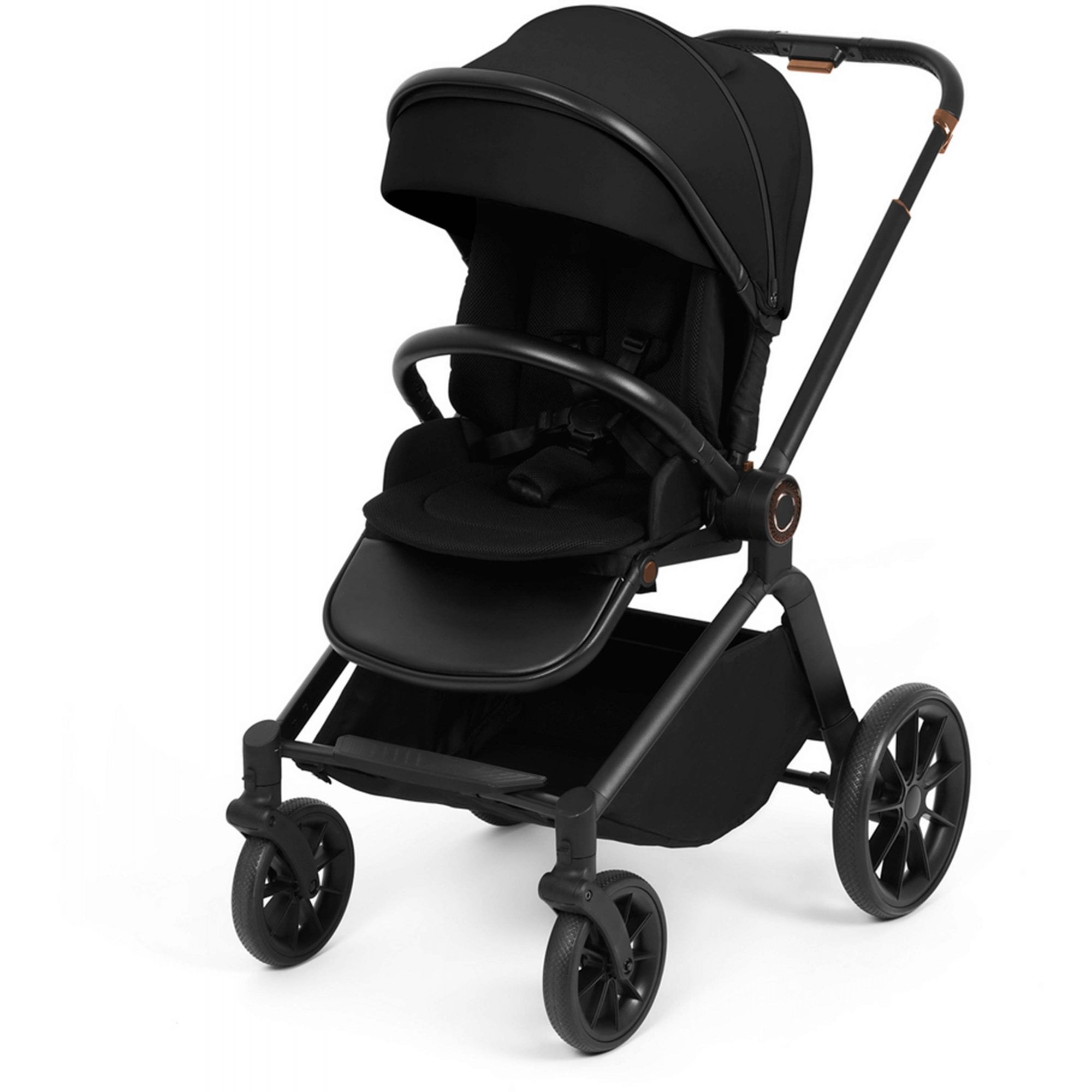 Ickle Bubba Altima 12 Piece Travel System with i-Size Stratus Car Seat & ISOFIX Base Black