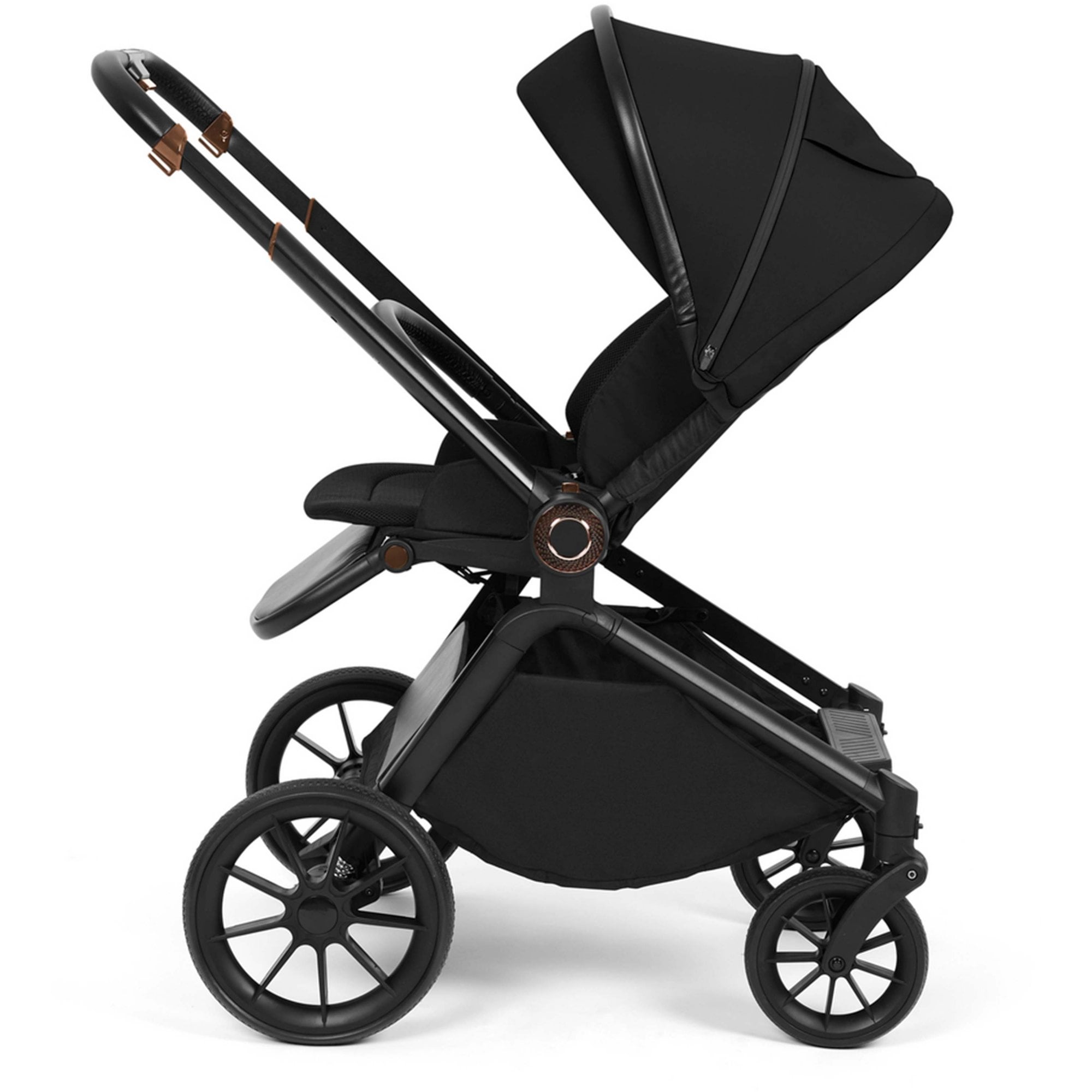 Ickle Bubba Altima 12 Piece Travel System with i-Size Stratus Car Seat & ISOFIX Base Black