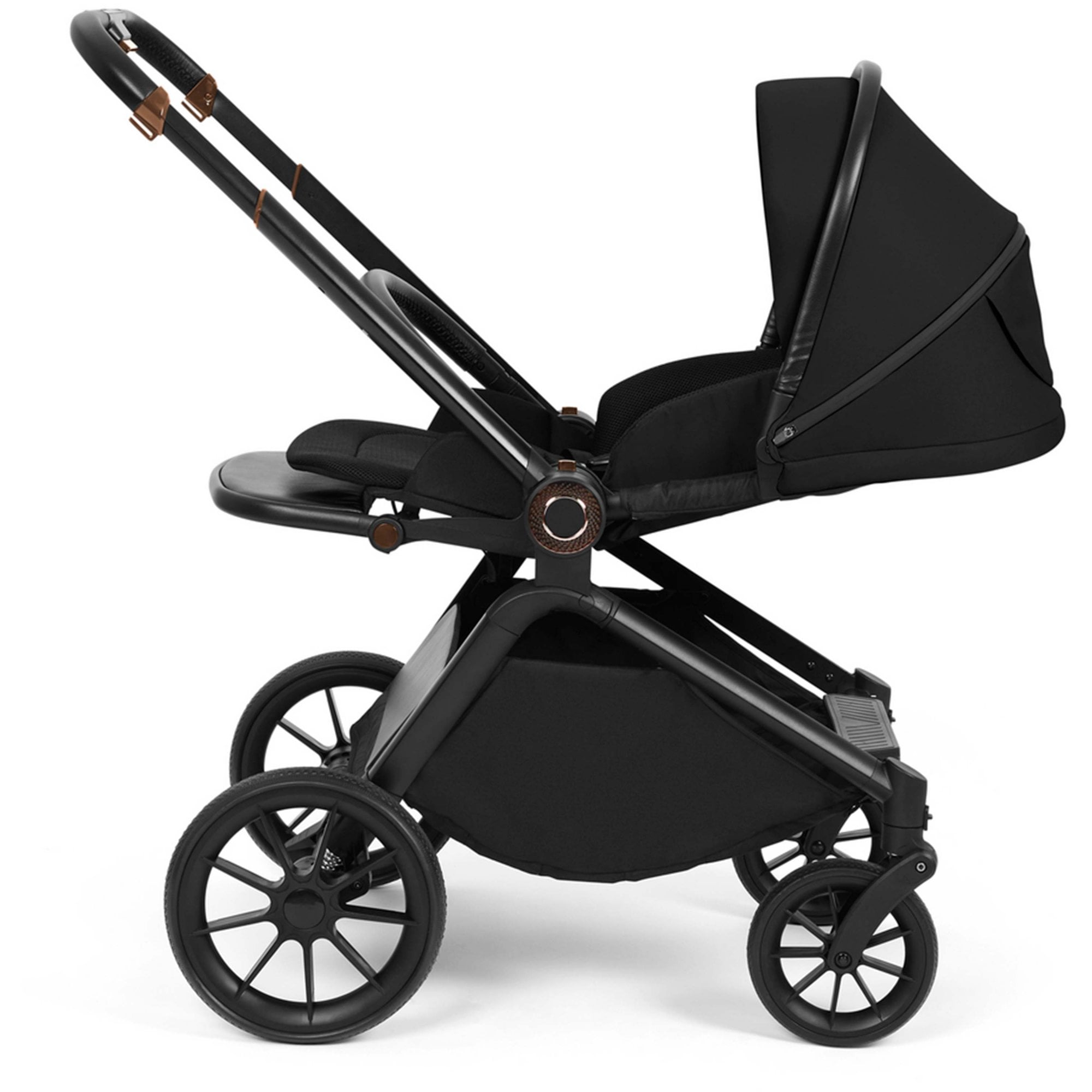 Ickle Bubba Altima 12 Piece Travel System with i-Size Stratus Car Seat & ISOFIX Base Black