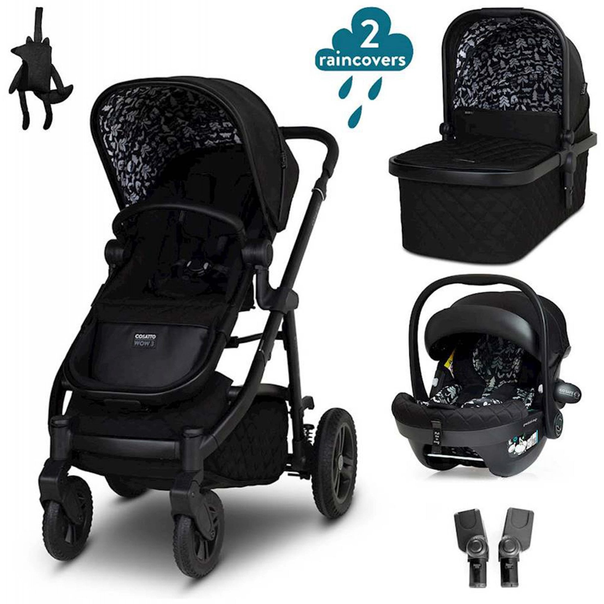 Cosatto Wow 3 Car Seat Bundle Silhouette