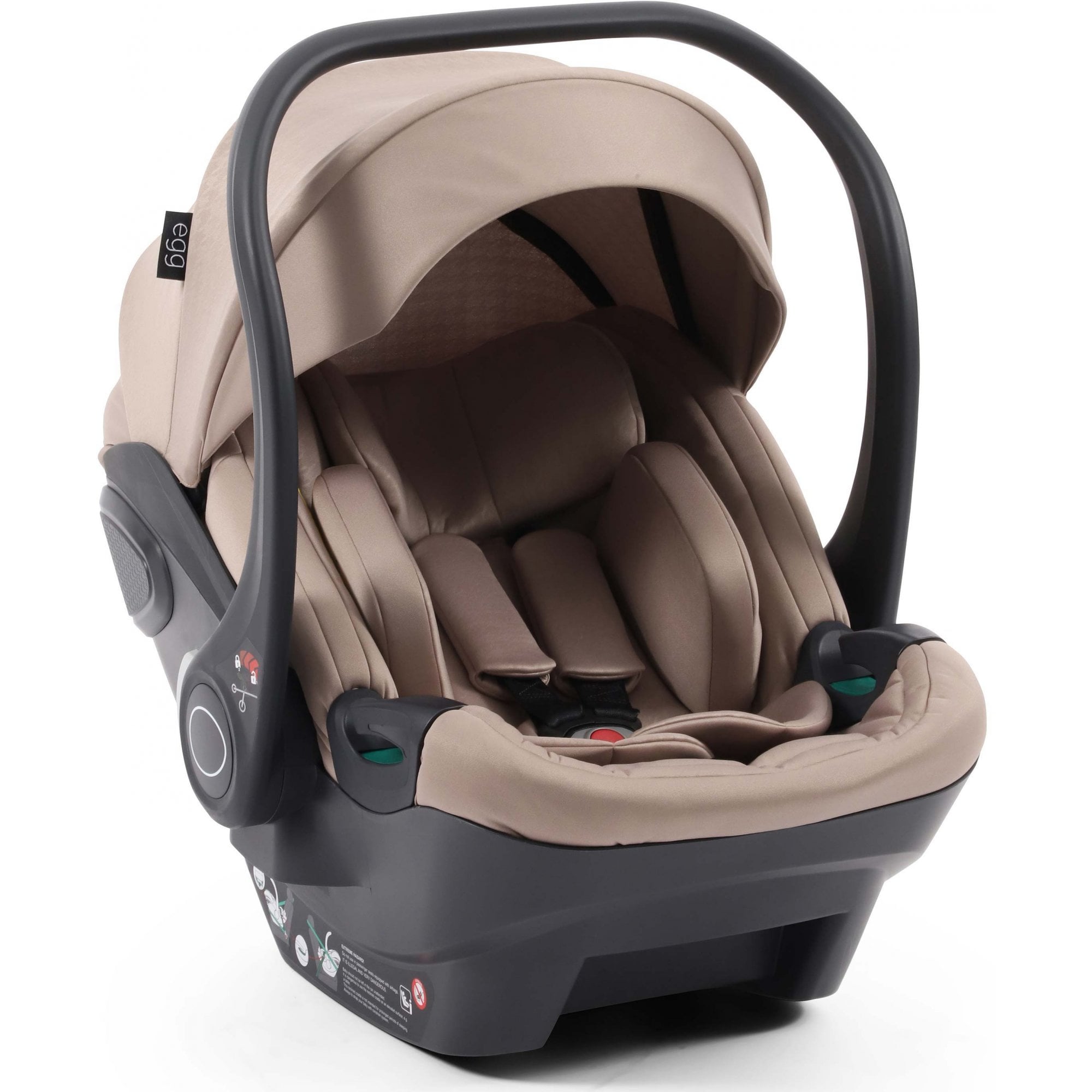 egg3® Shell i-Size Infant Car Seat Houndstooth Almond