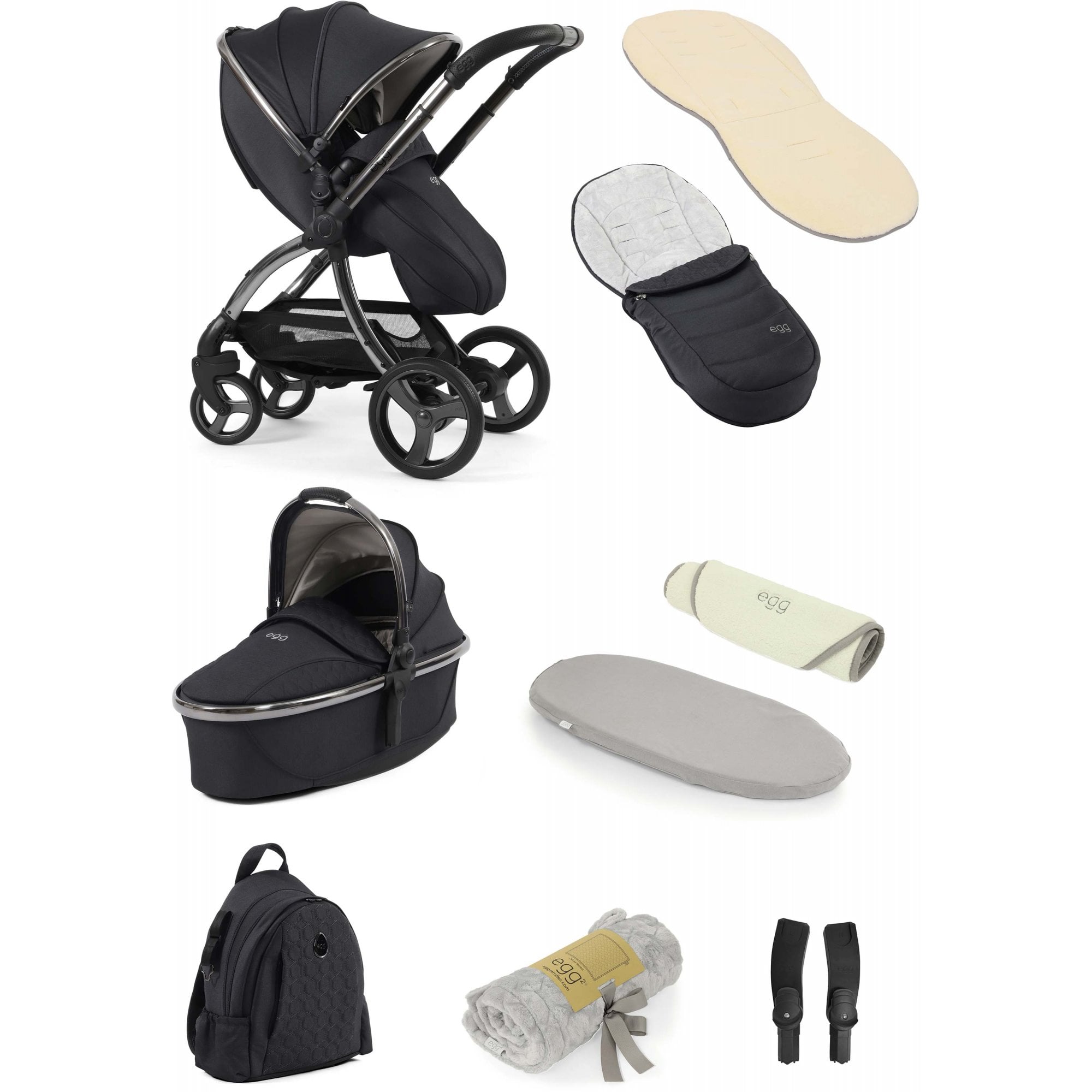 egg3® Snuggle Bundle 9 Piece Carbonite