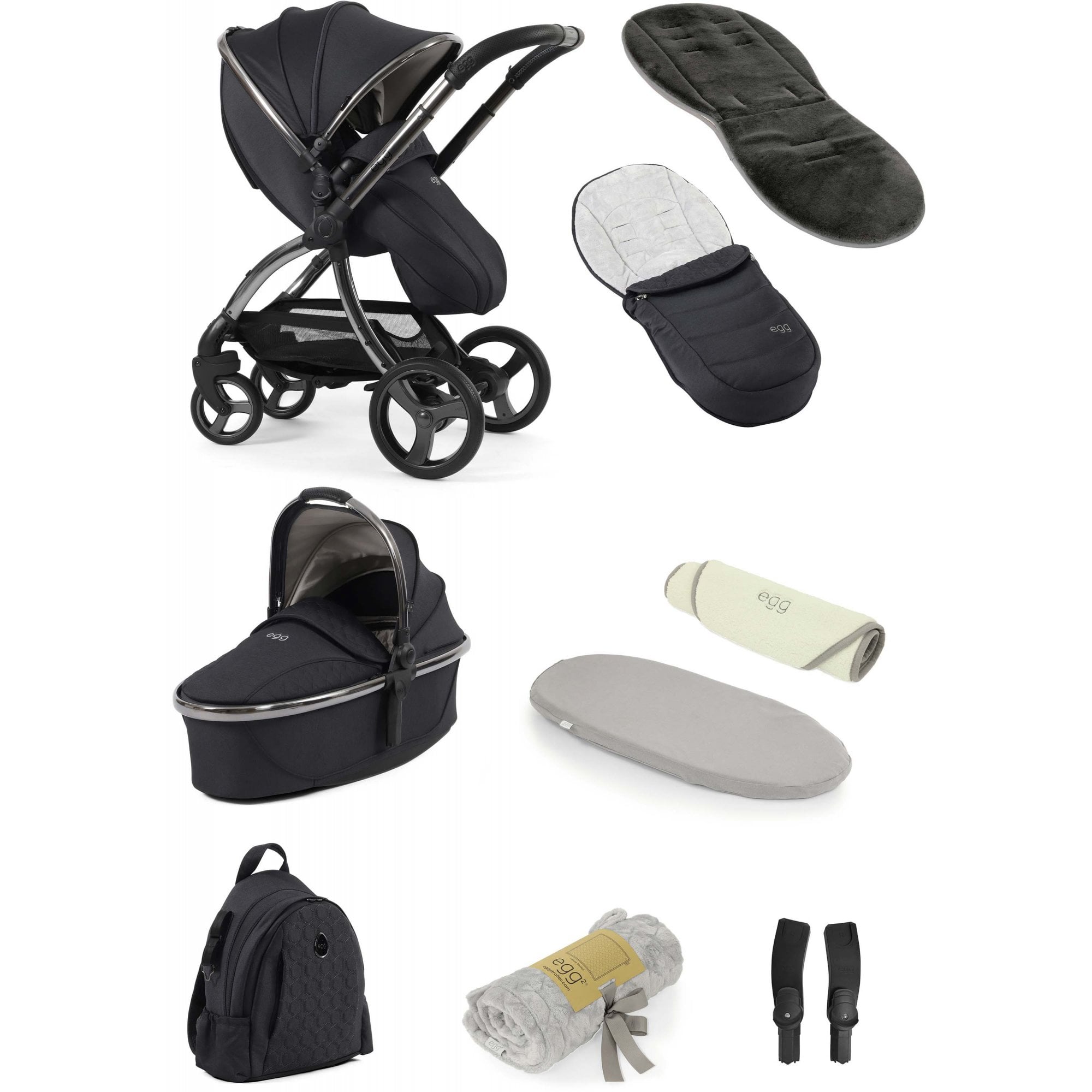 egg3® Snuggle Bundle 9 Piece Carbonite