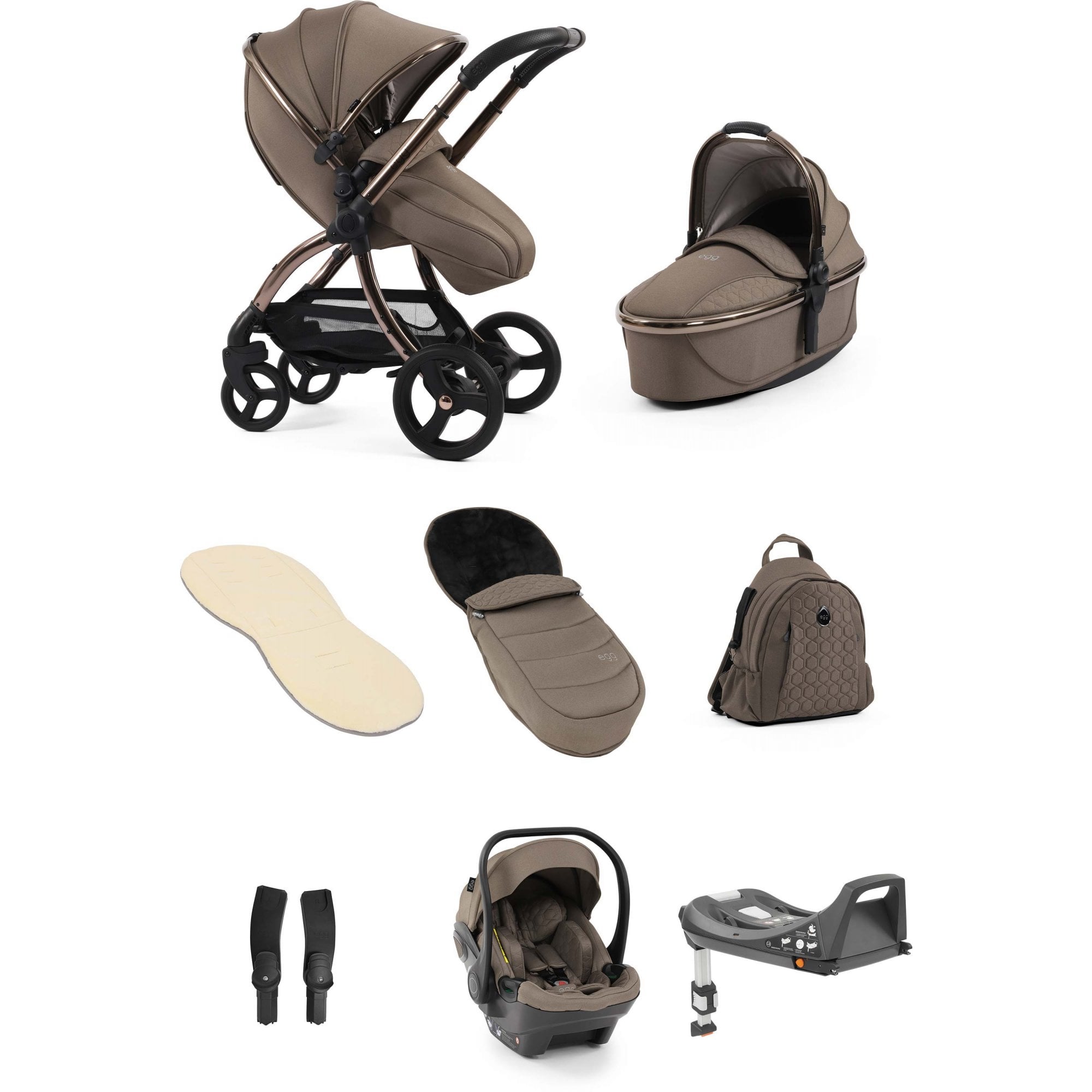 egg3® Stroller Luxury Bundle Mink