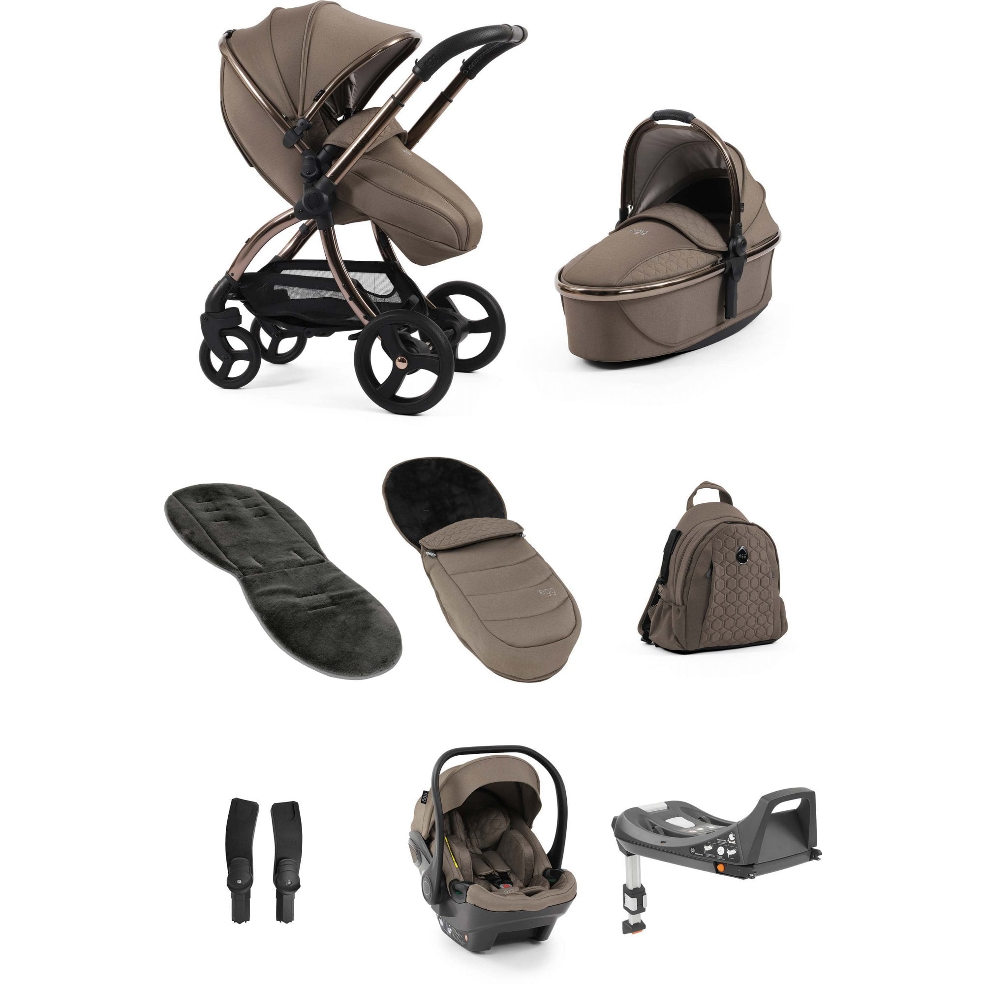 egg3® Stroller Luxury Bundle Mink