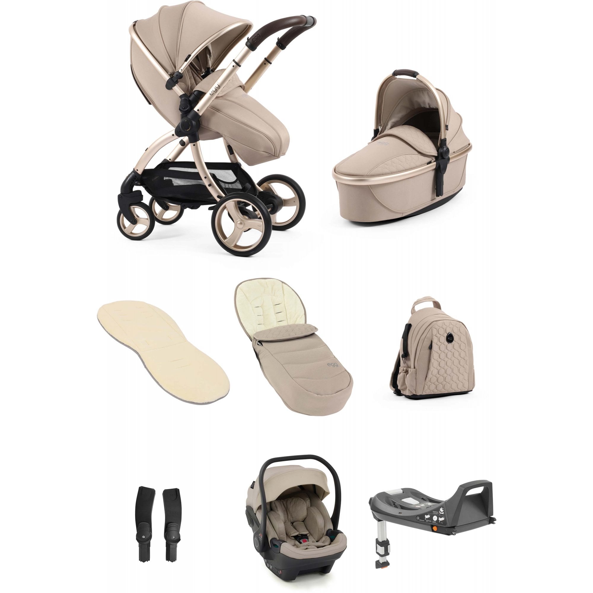egg3® Stroller Luxury Bundle Feather