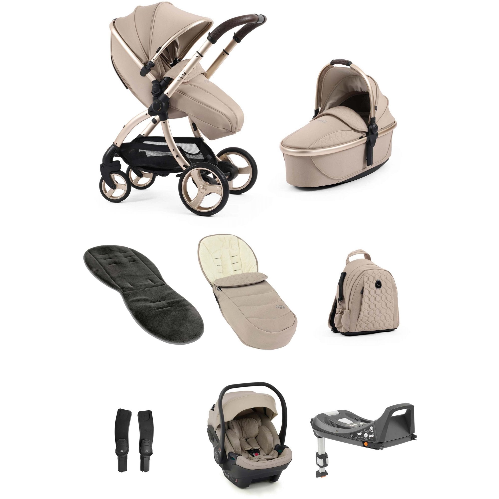 egg3® Stroller Luxury Bundle Feather