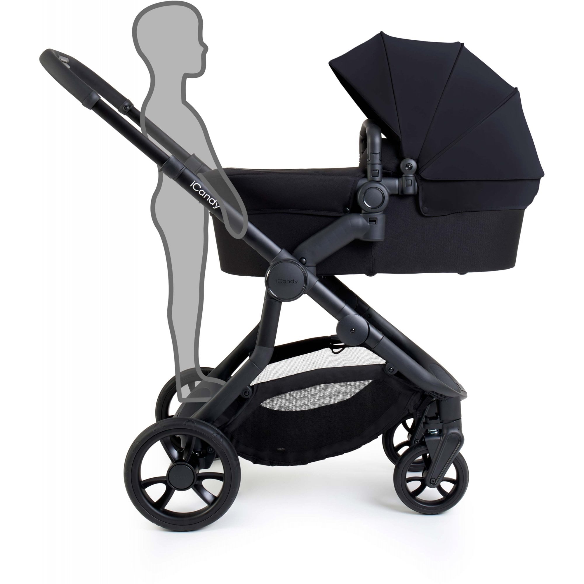 iCandy Orange 4 Pushchair Bundle Black Edition + Go Beyond & Base