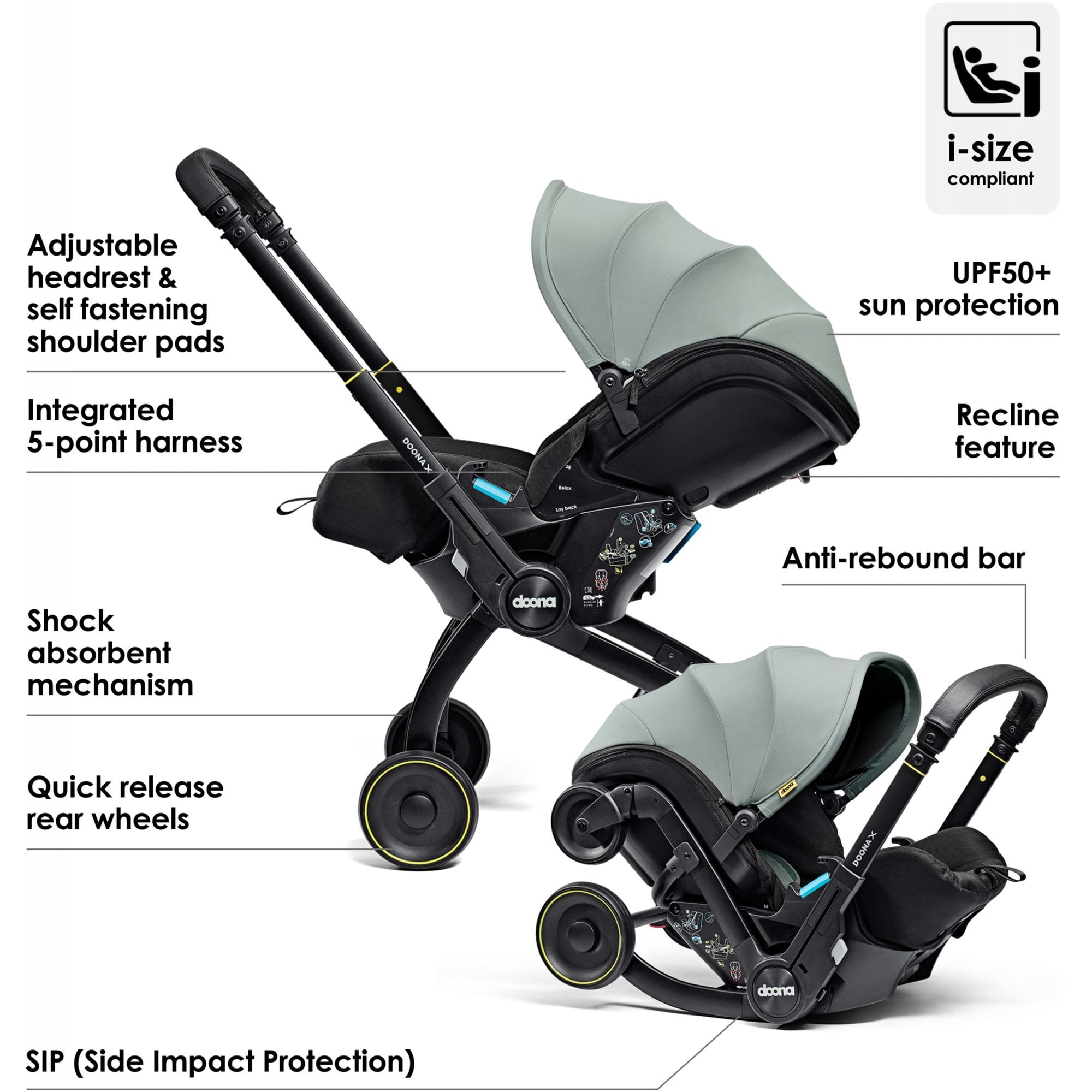 Doona X Car Seat & Stroller Dusty Sage