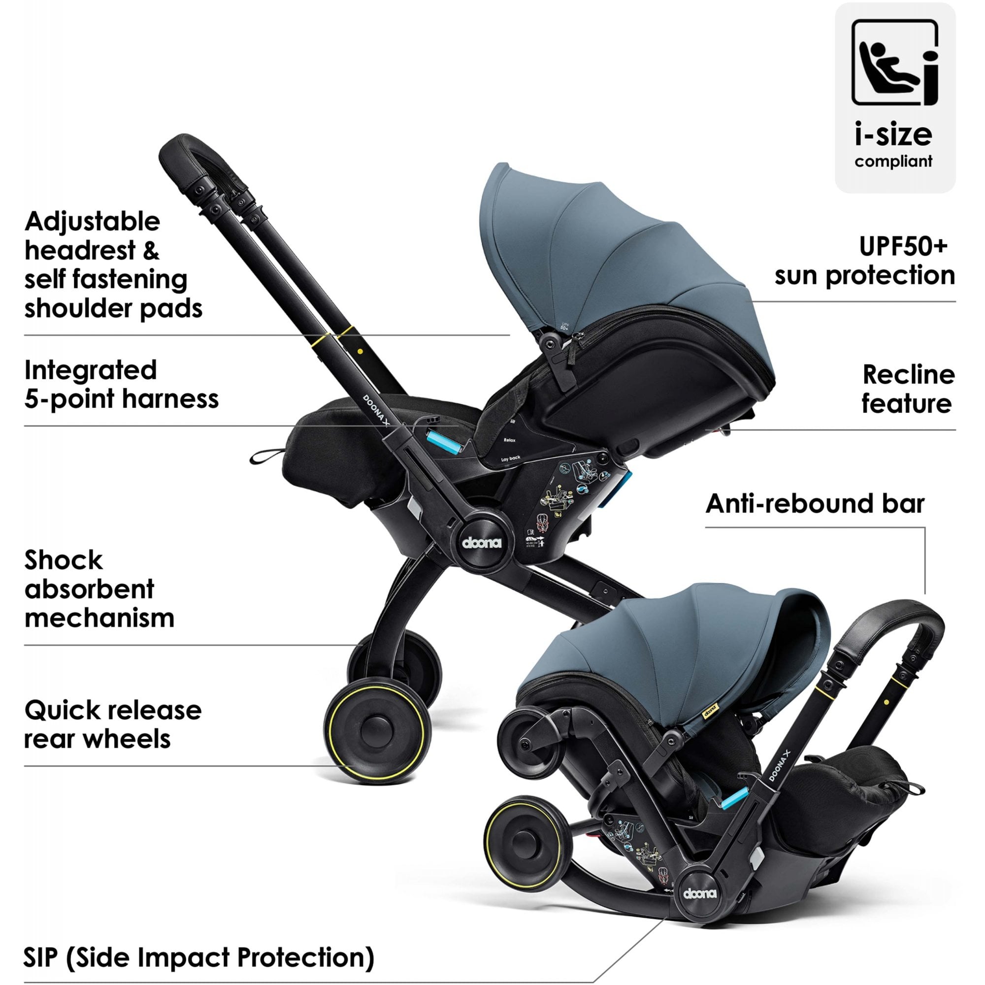 Doona X Car Seat & Stroller Ocean Blue