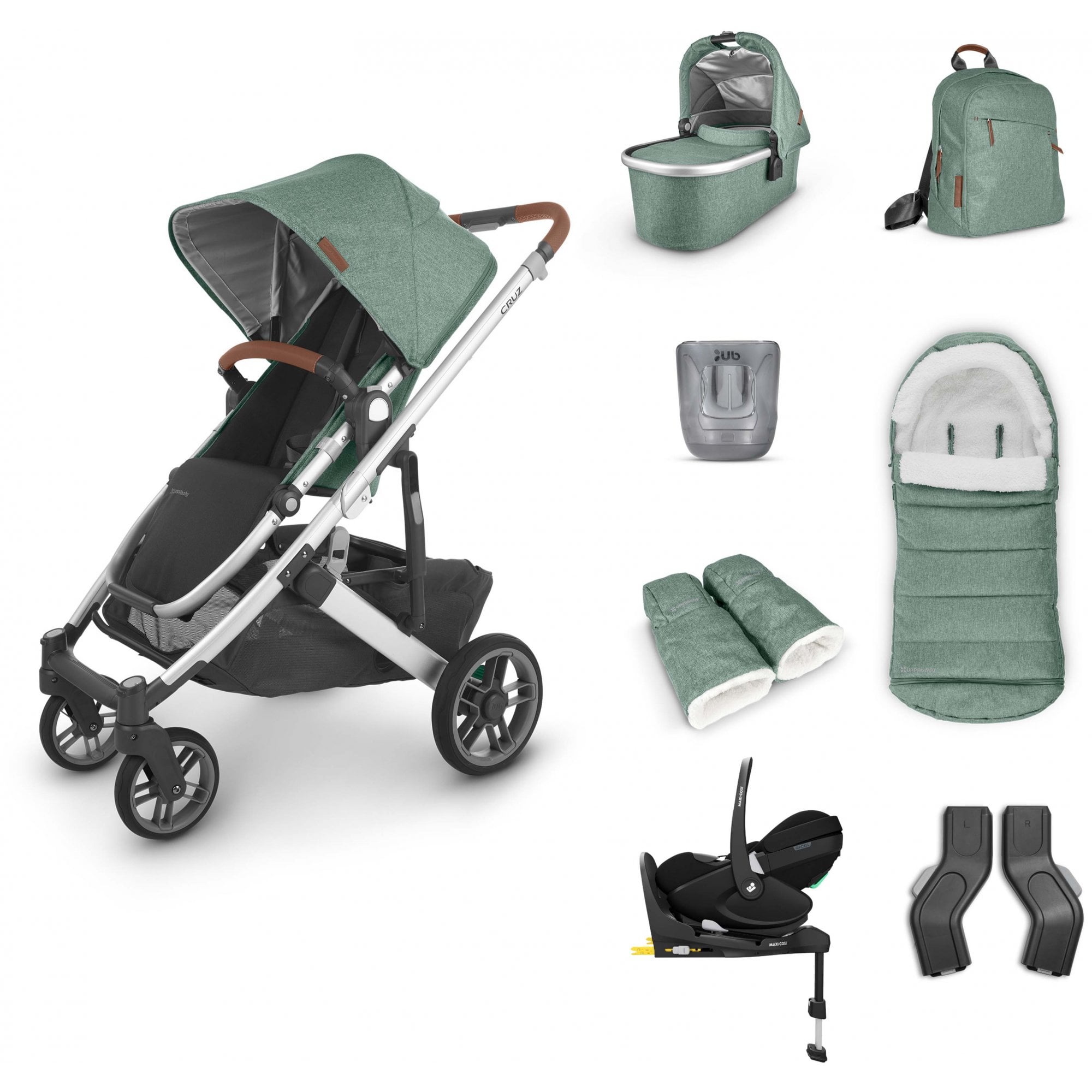 Uppababy Cruz V2 + Pebble 360 Pro + Base + Accessories Bundle Emmett