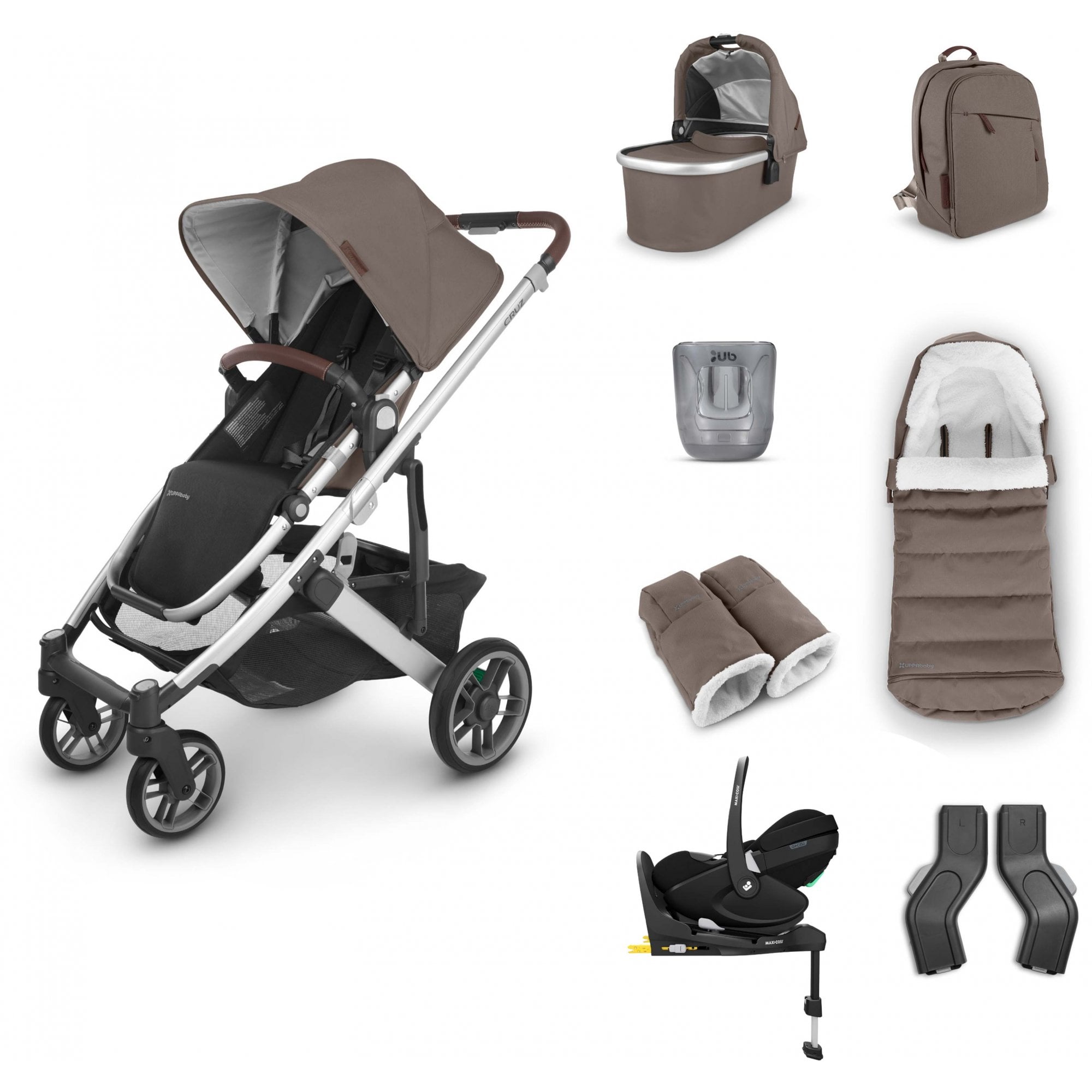 Uppababy Cruz V2 + Pebble 360 Pro + Base + Accessories Bundle Theo
