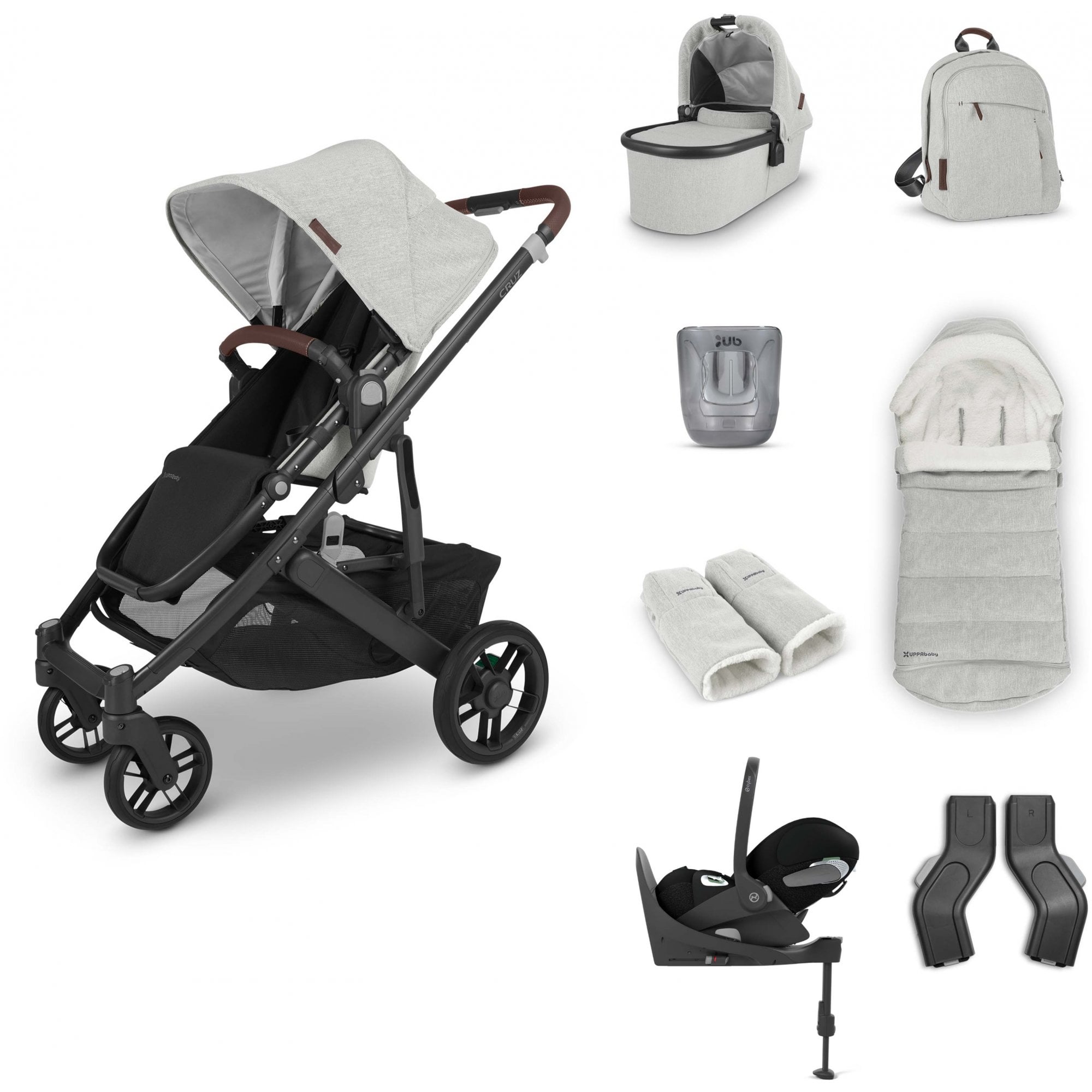 Uppababy Cruz V2 + Cloud T + Base + Accessories Bundle Anthony