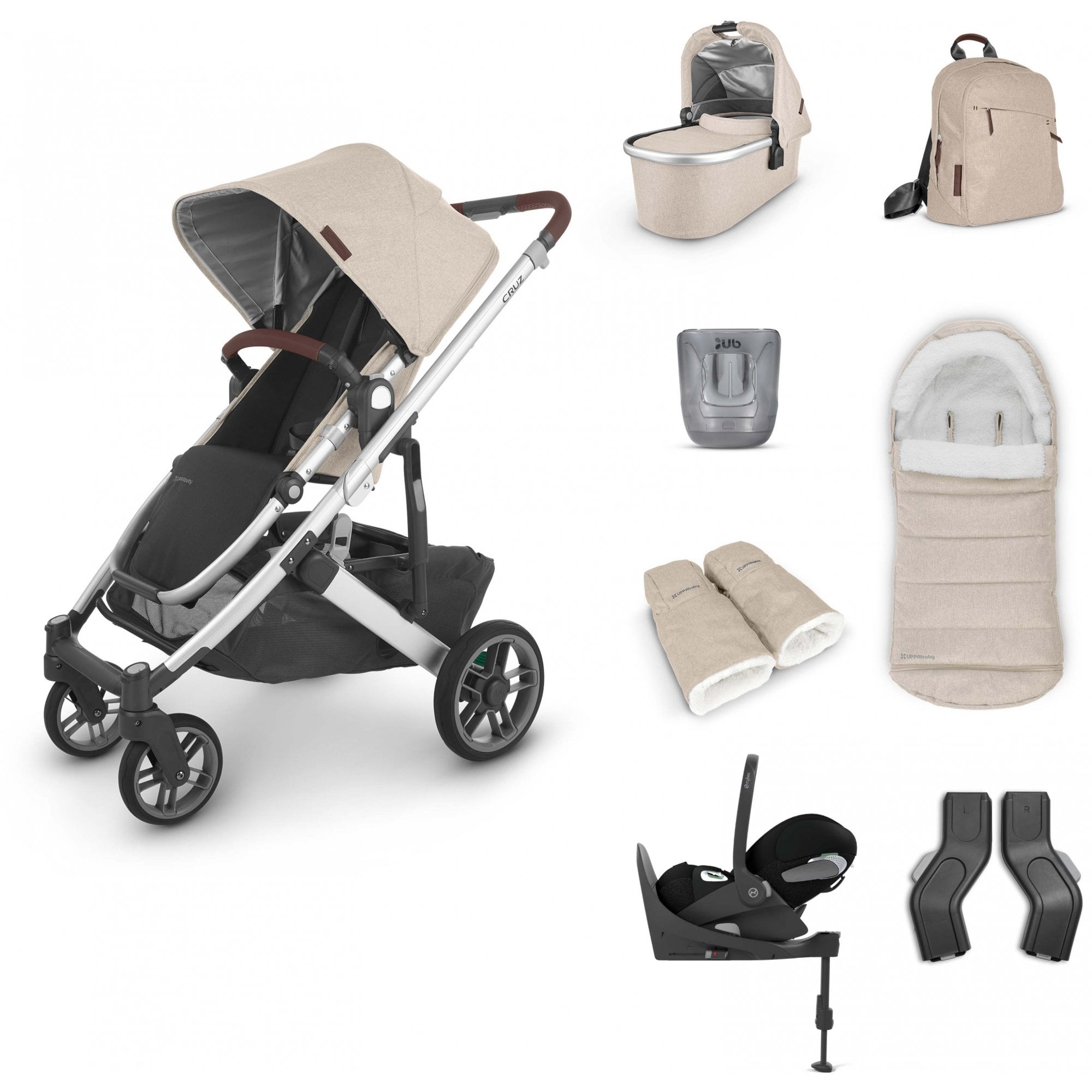 Uppababy Cruz V2 + Cloud T + Base + Accessories Bundle Declan