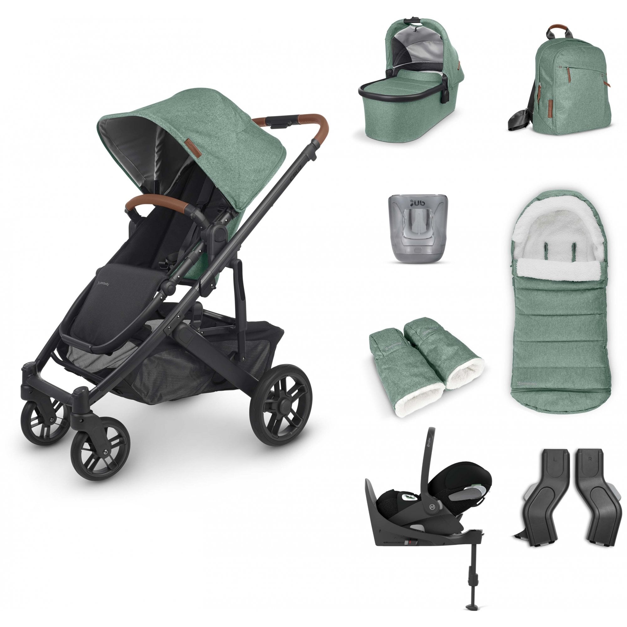 Uppababy Cruz V2 + Cloud T + Base + Accessories Bundle Gwen