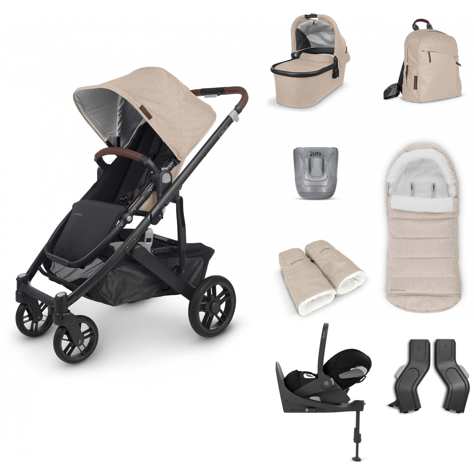 Uppababy Cruz V2 + Cloud T + Base + Accessories Bundle Liam