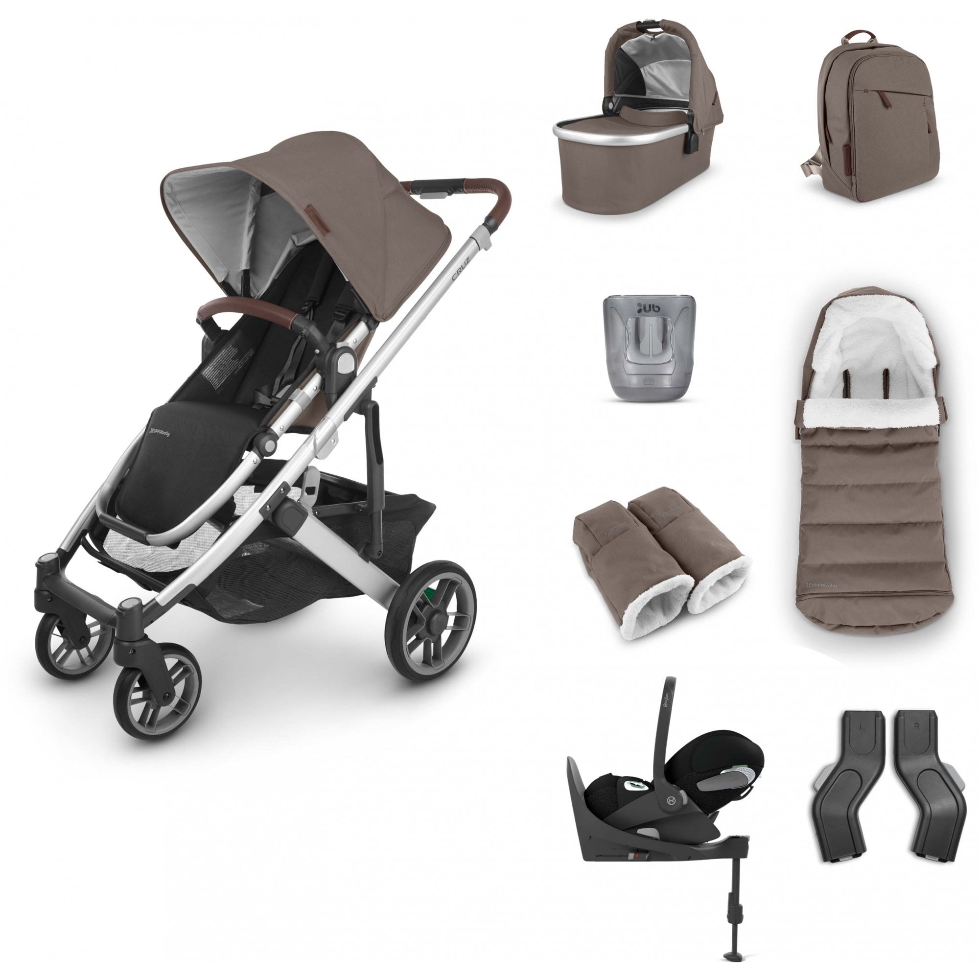 Uppababy Cruz V2 + Cloud T + Base + Accessories Bundle Theo