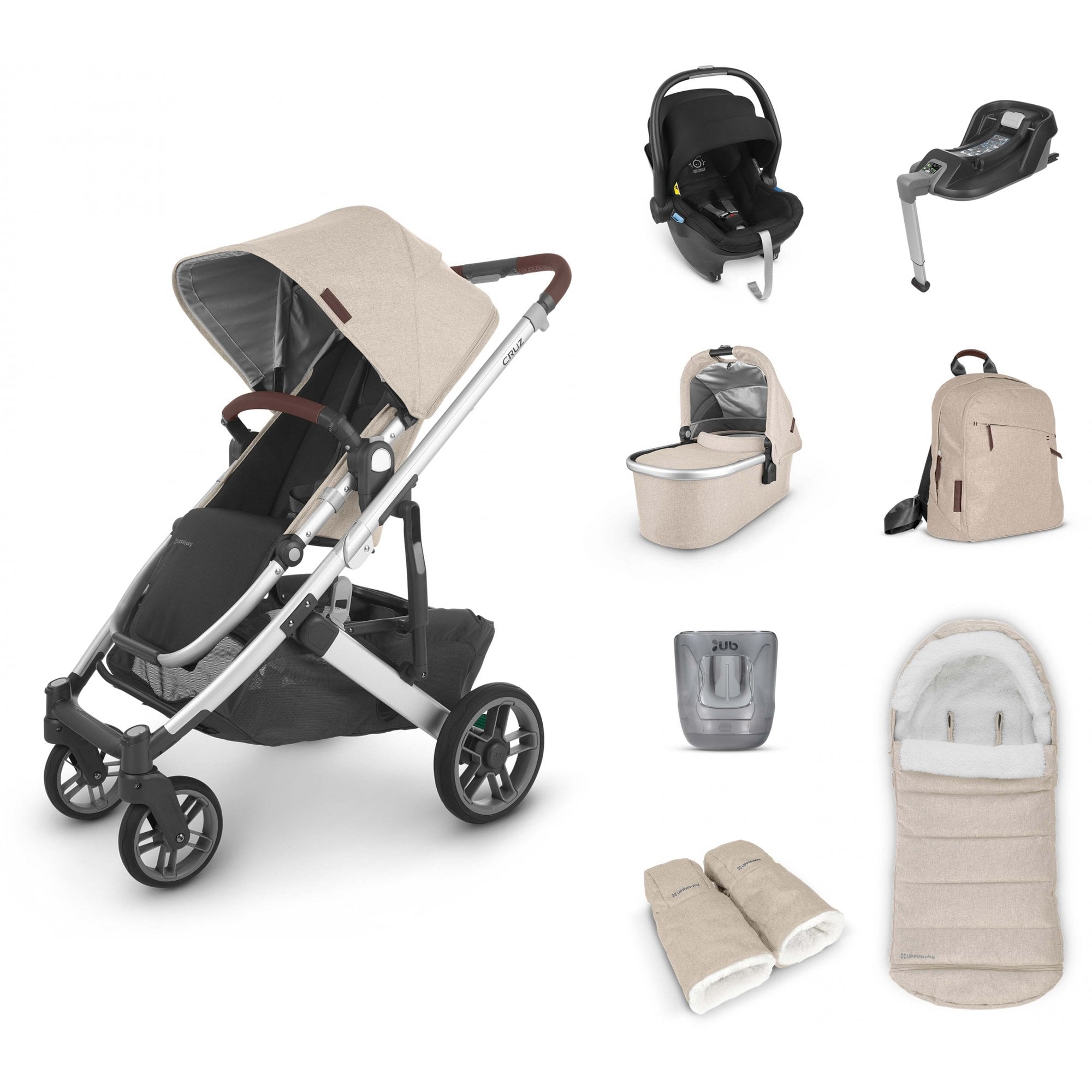 Uppababy Cruz V2 + Mesa + Base + Accessories Bundle Declan