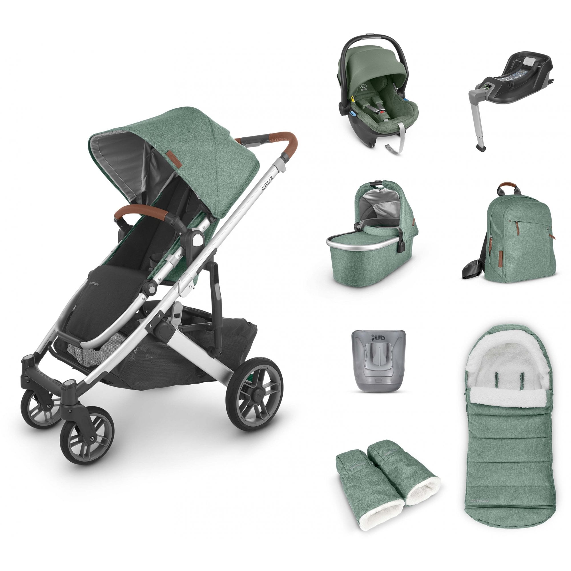 Uppababy Cruz V2 + Mesa + Base + Accessories Bundle Emmett