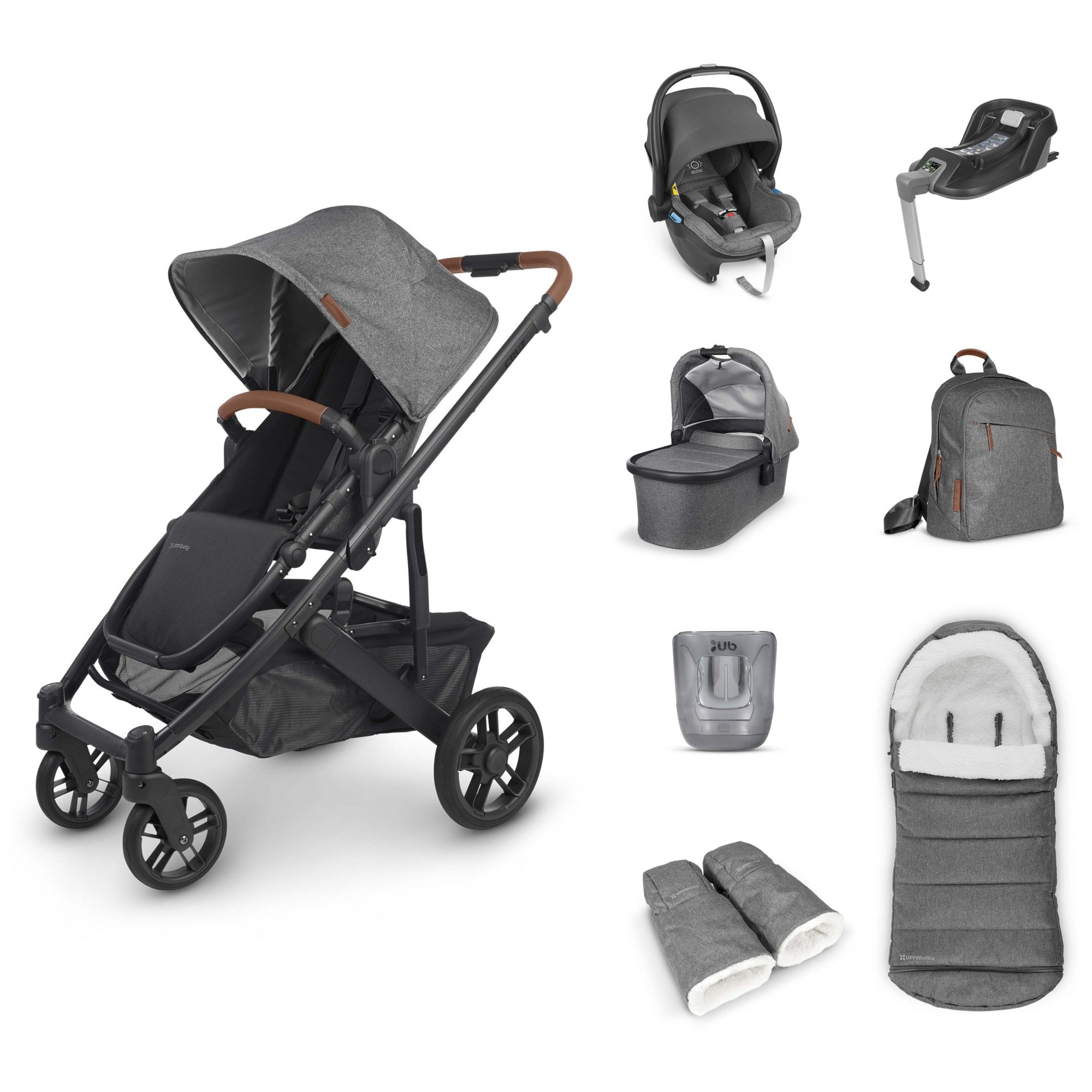 Uppababy Cruz V2 + Mesa + Base + Accessories Bundle Greyson