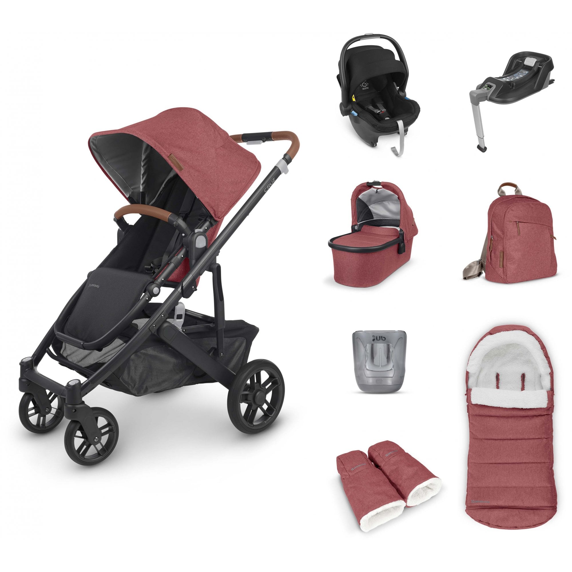 Uppababy Cruz V2 + Mesa + Base + Accessories Bundle Lucy