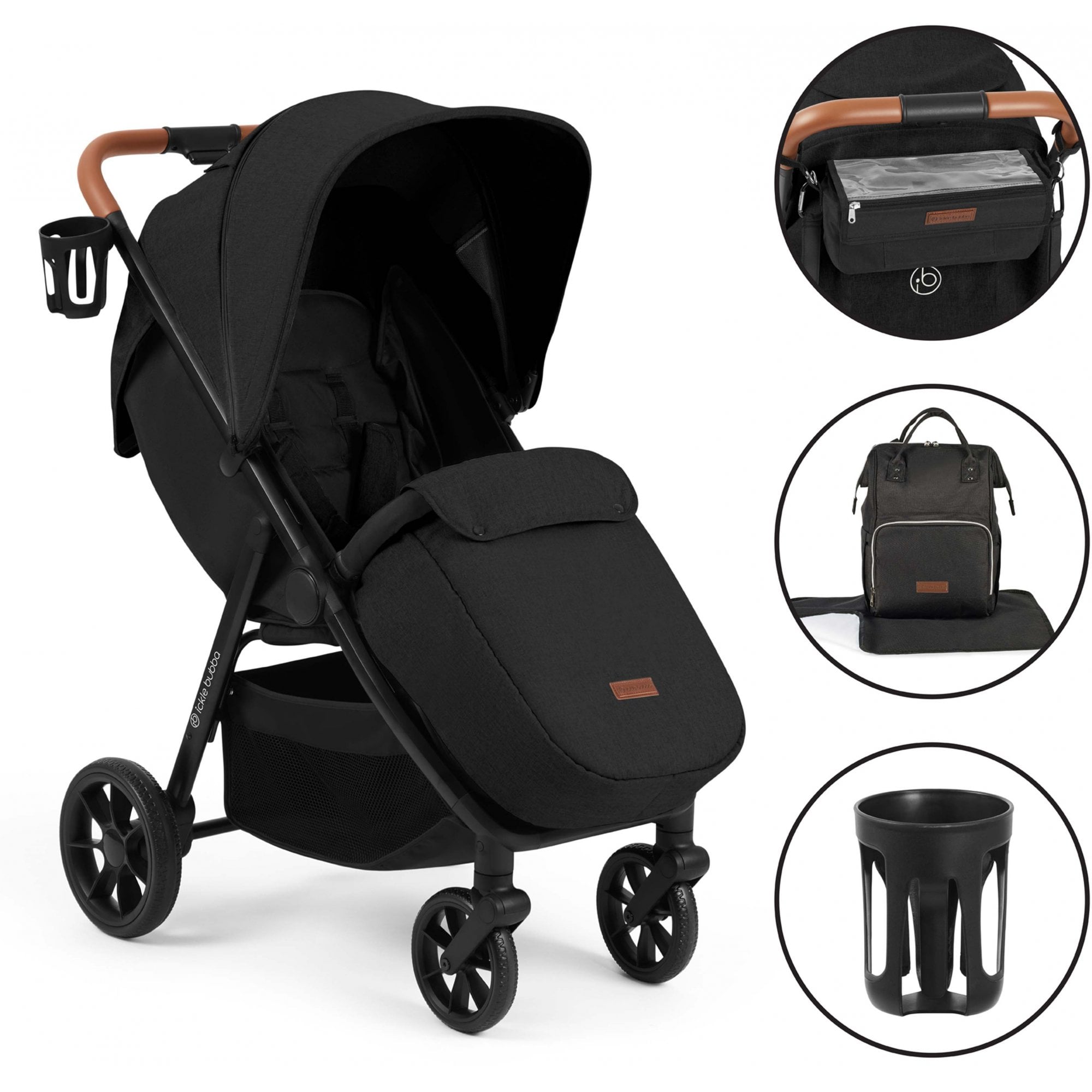 Ickle Bubba Stomp Stride Prime Stroller Midnight