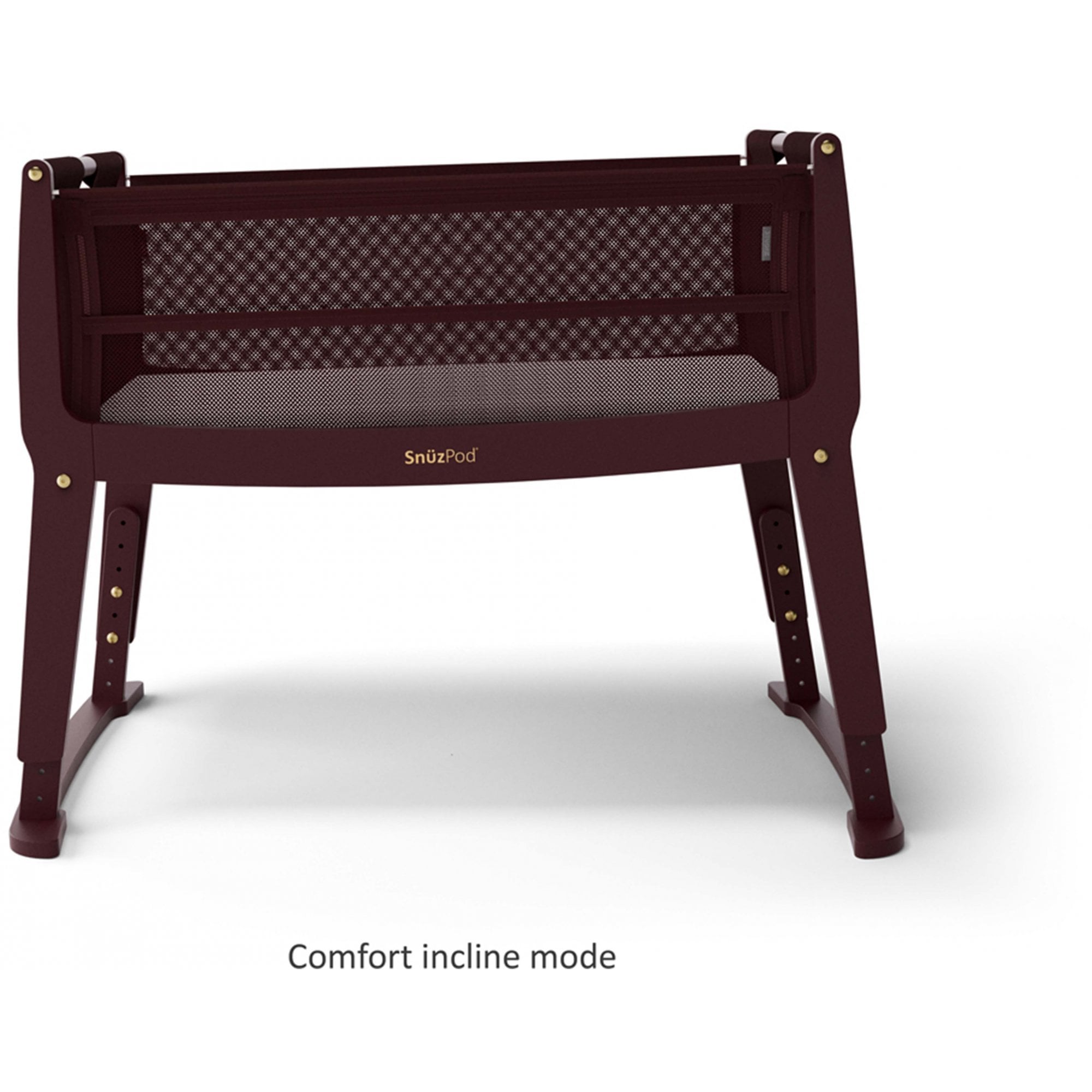 SNUZ SnuzPod Studio Bedside Crib Rome Burgundy