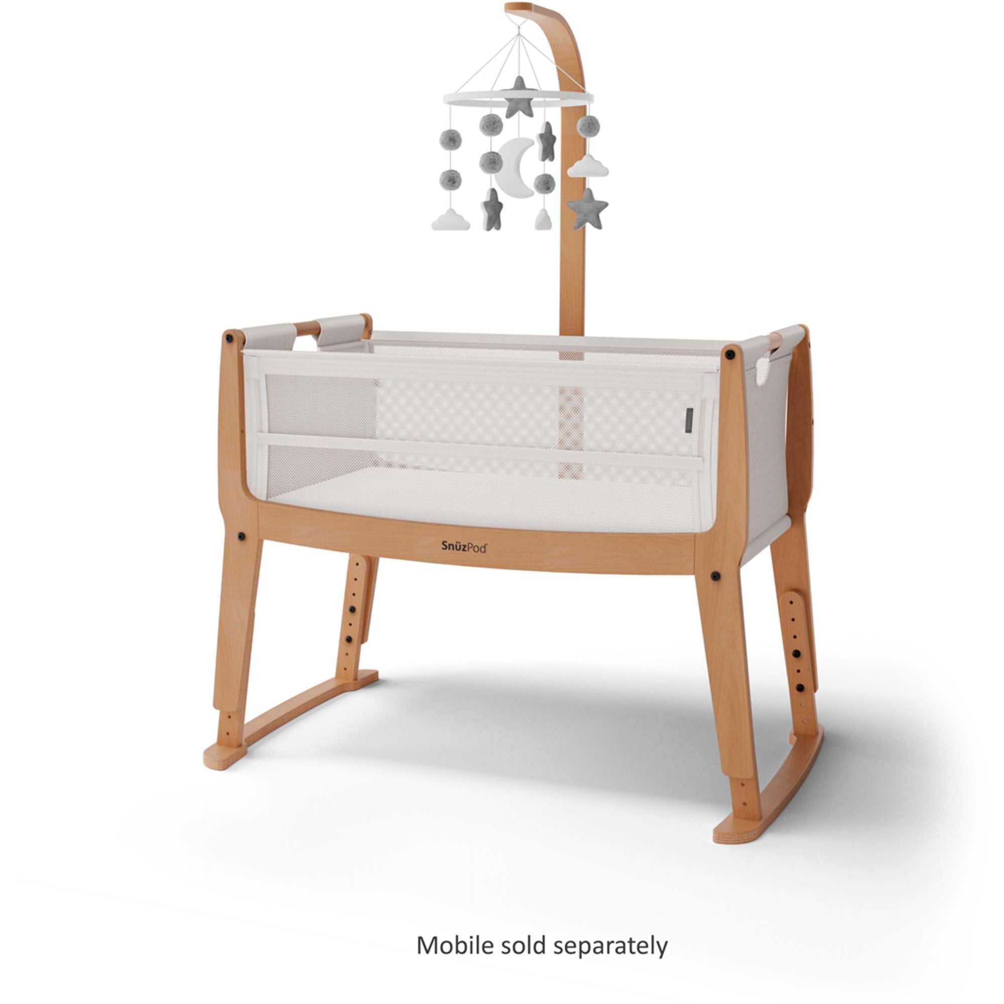 SNUZ SnuzPod Studio Bedside Crib Stockholm Natural
