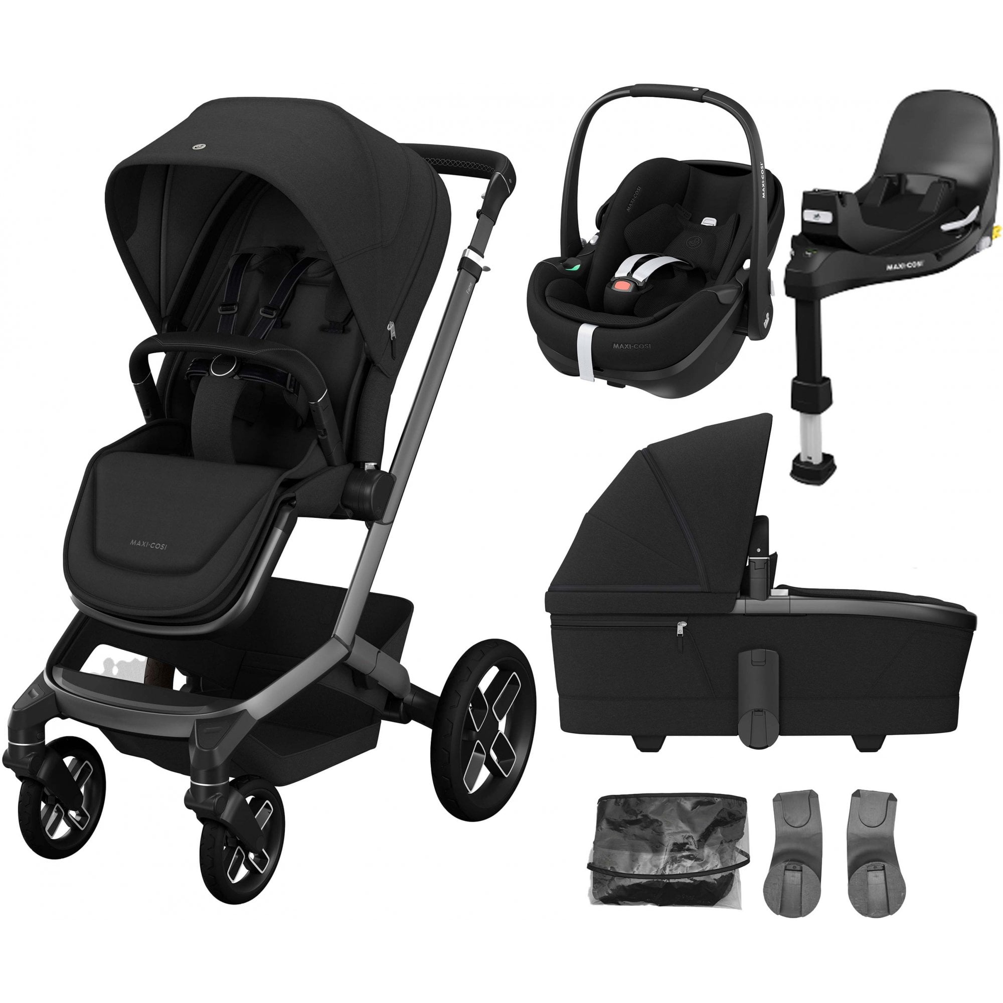 Maxi Cosi Fame Pebble 360 Pro2 Travel System Twillic Black