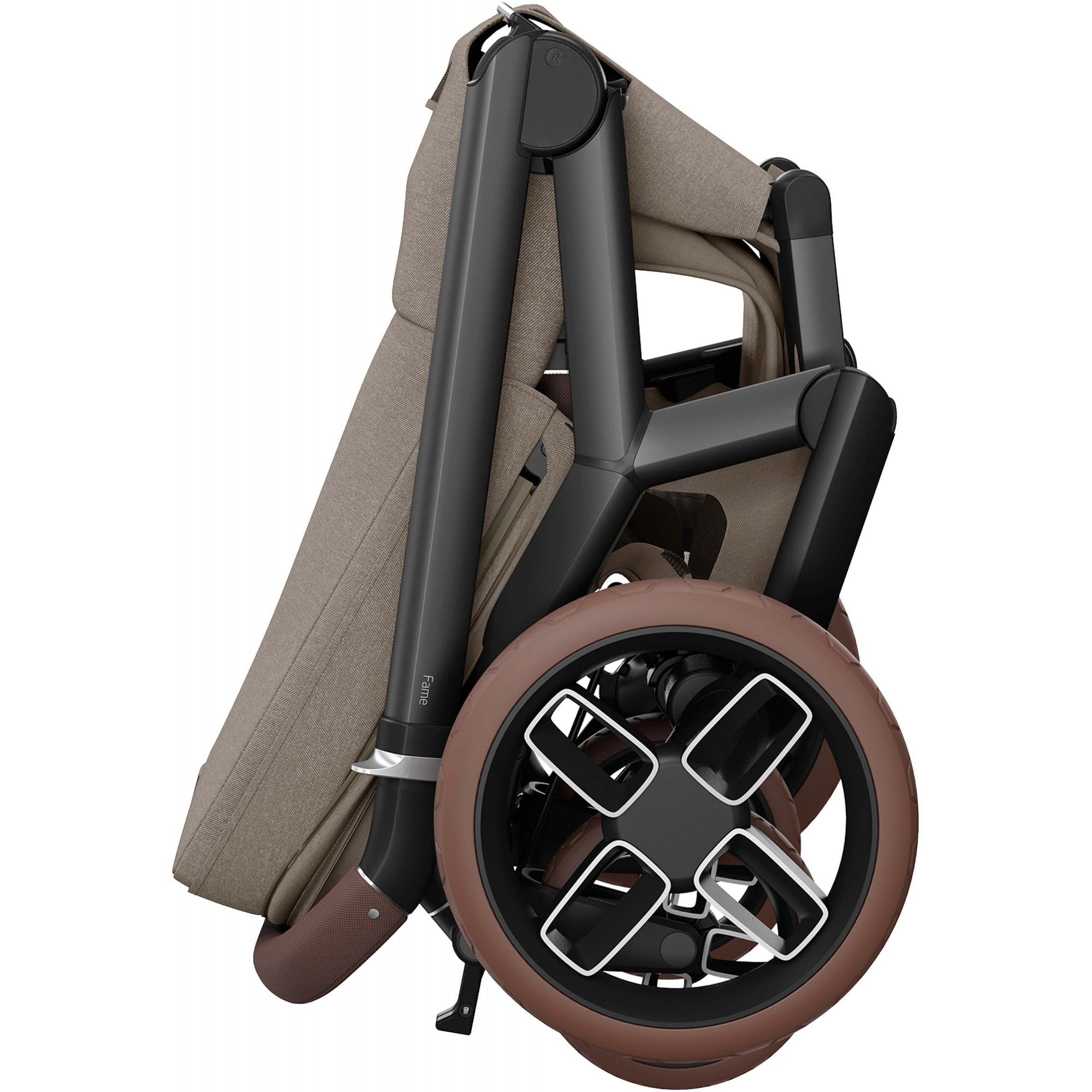 Maxi Cosi Fame Pram Twillic Truffle With Brown Wheels