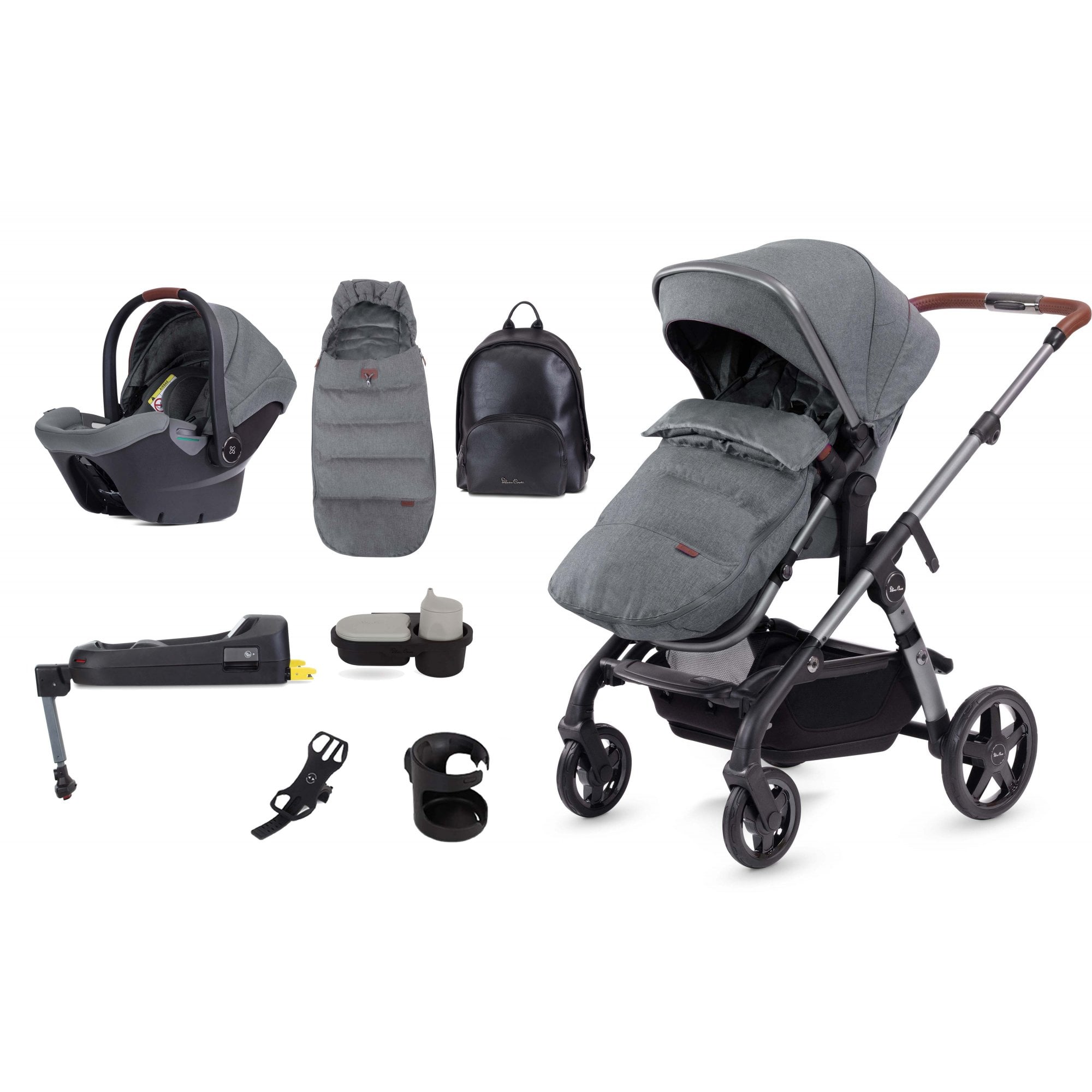 Silver Cross Wave 3 Pram + Ultimate Pack + Dream & Base Lunar