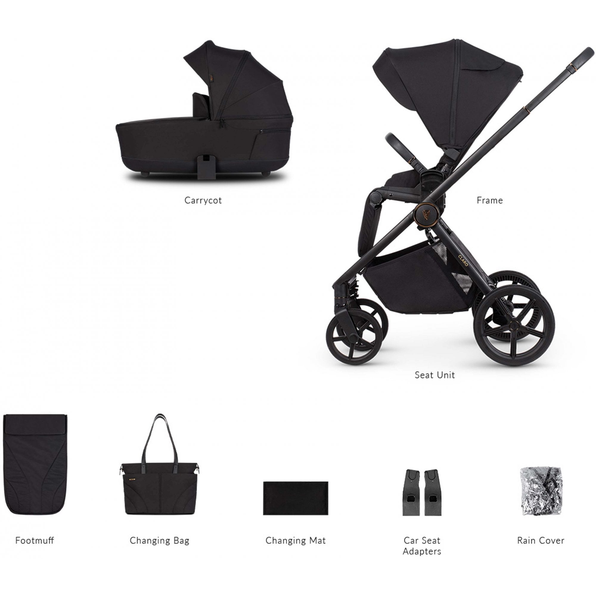 Venicci Claro 2in1 Pram Noir