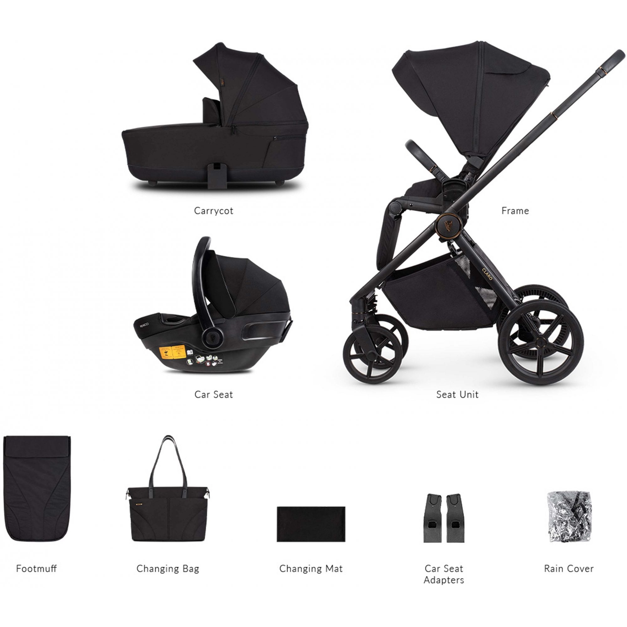 Venicci Claro 3in1 Pram Noir
