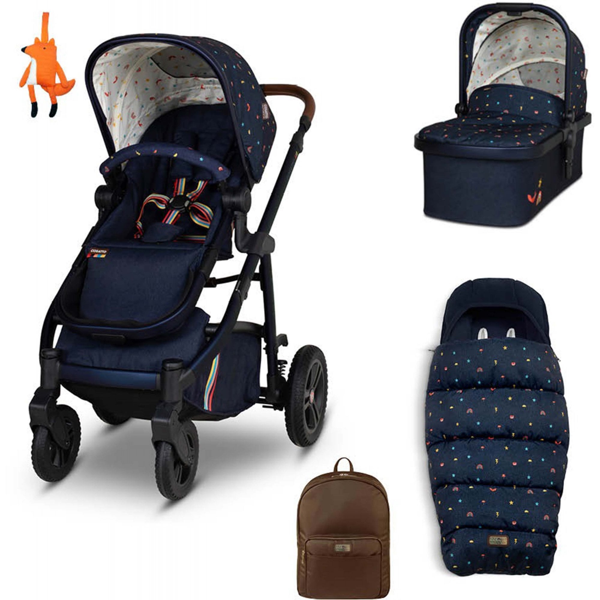 Cosatto Wow 3 Pram and Accessory Bundle Doodle Days