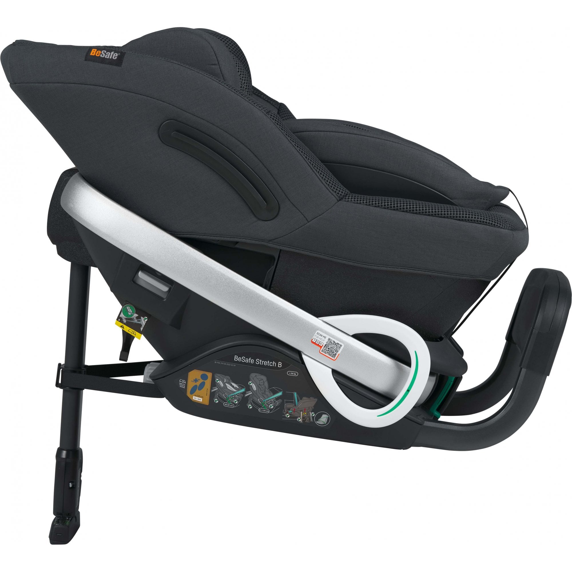 BeSafe Stretch B Rear Facing Car Seat Anthracite Mesh