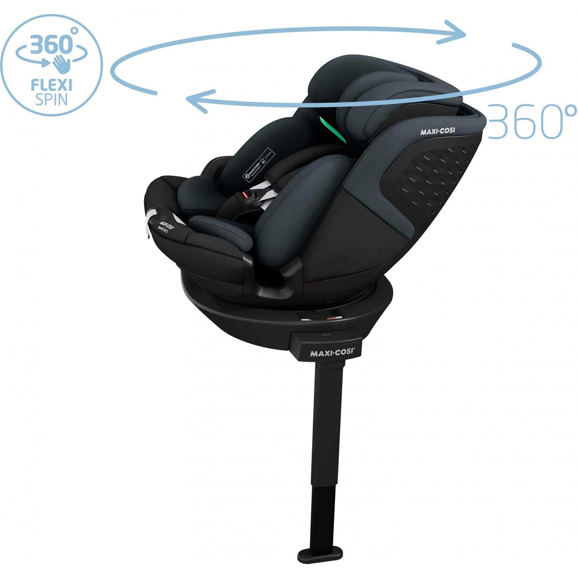 Maxi Cosi Emerald 360 S i-Size Car Seat Tonal Black