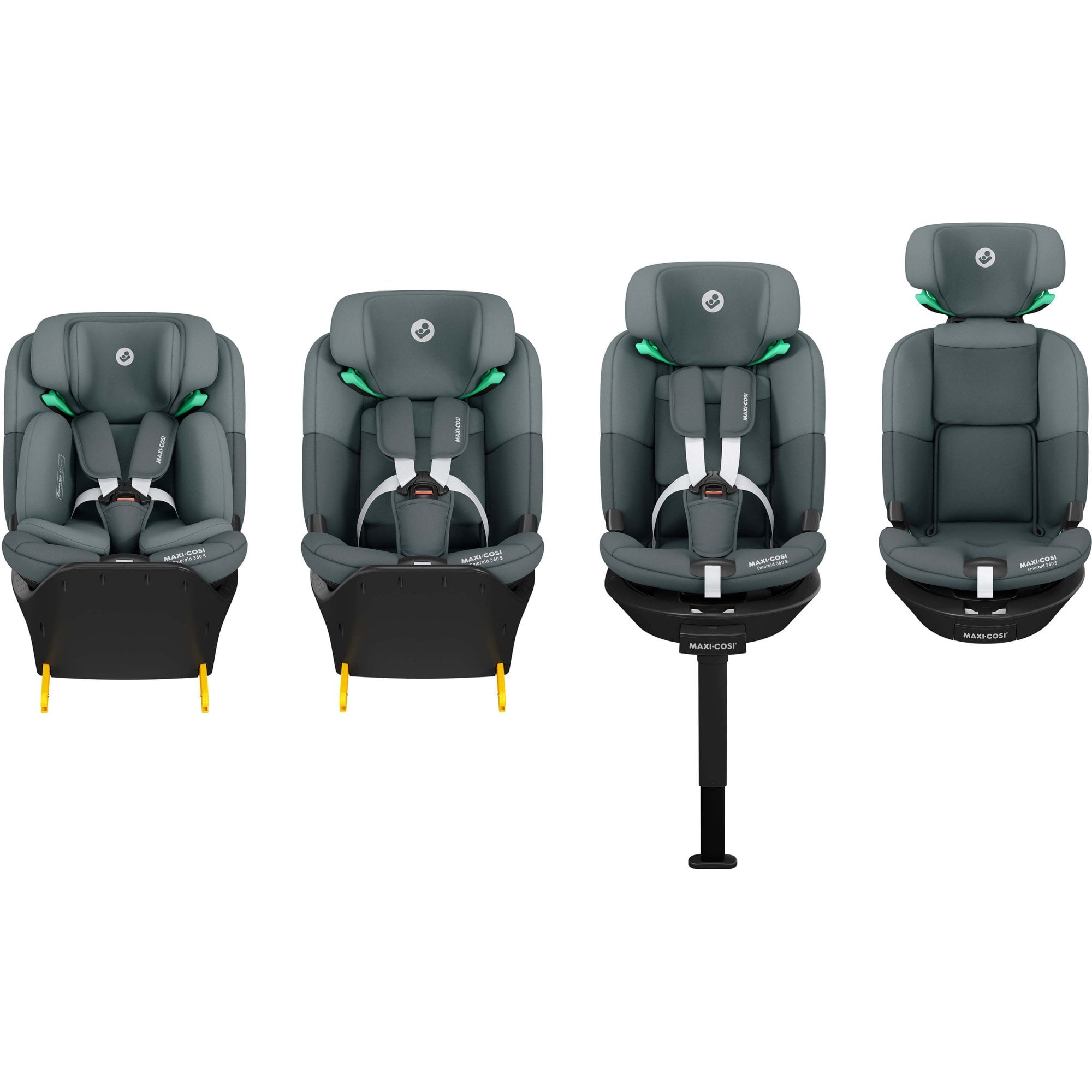 Maxi Cosi Emerald 360 S i-Size Car Seat Tonal Graphite