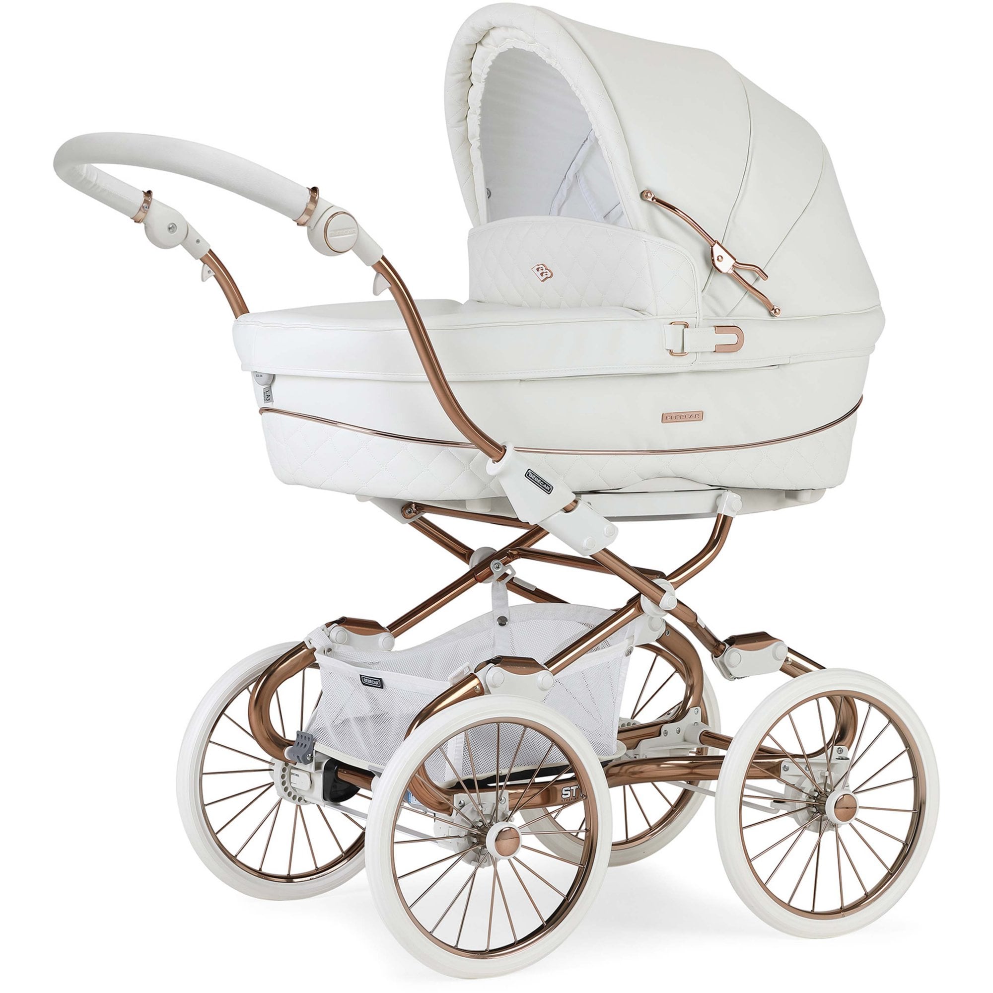 Bebecar Stylo Class+ Special Combination White Rose & Car Seat