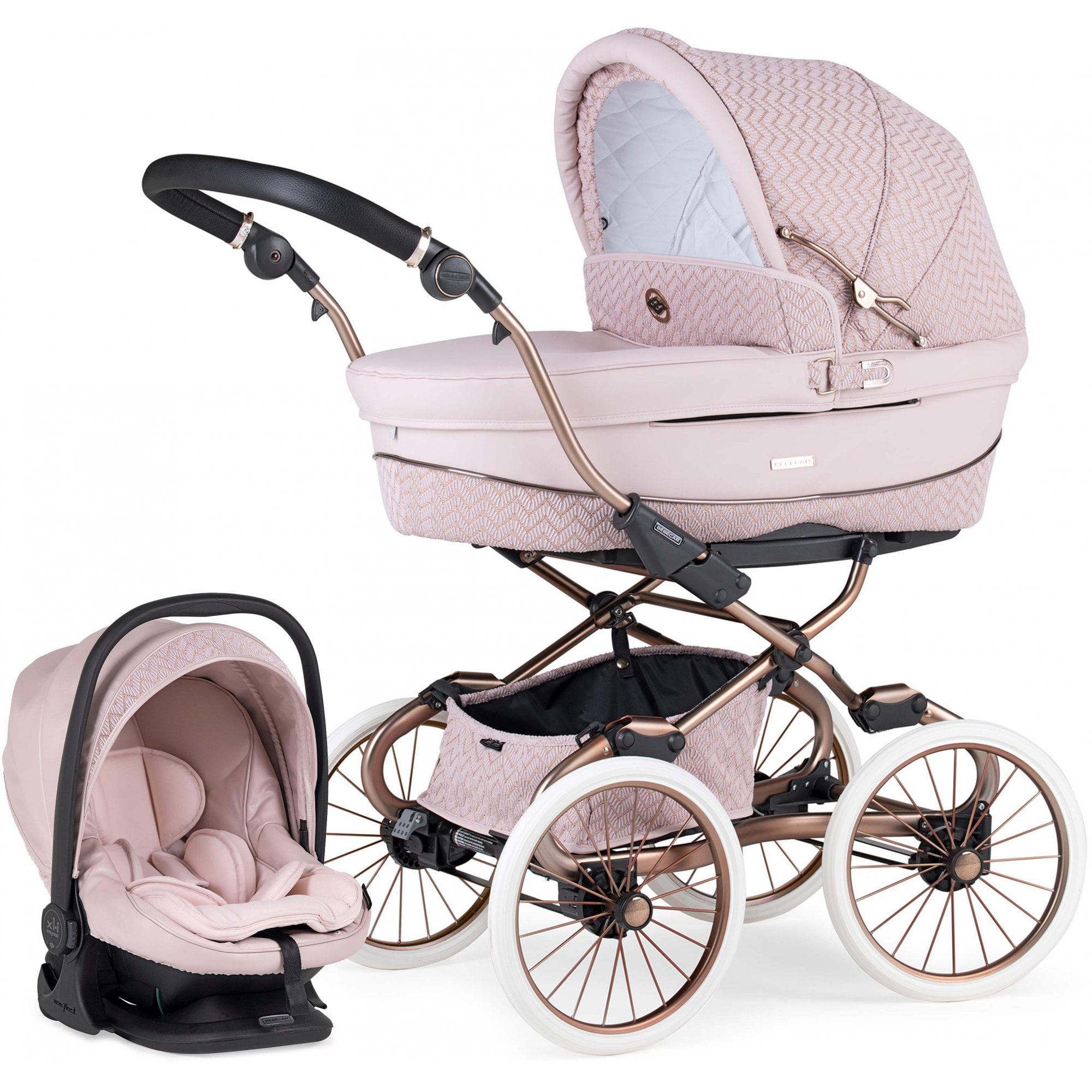 Bebecar Premium Privé Stylo Class+ i-Size Car Seat Woven Pink