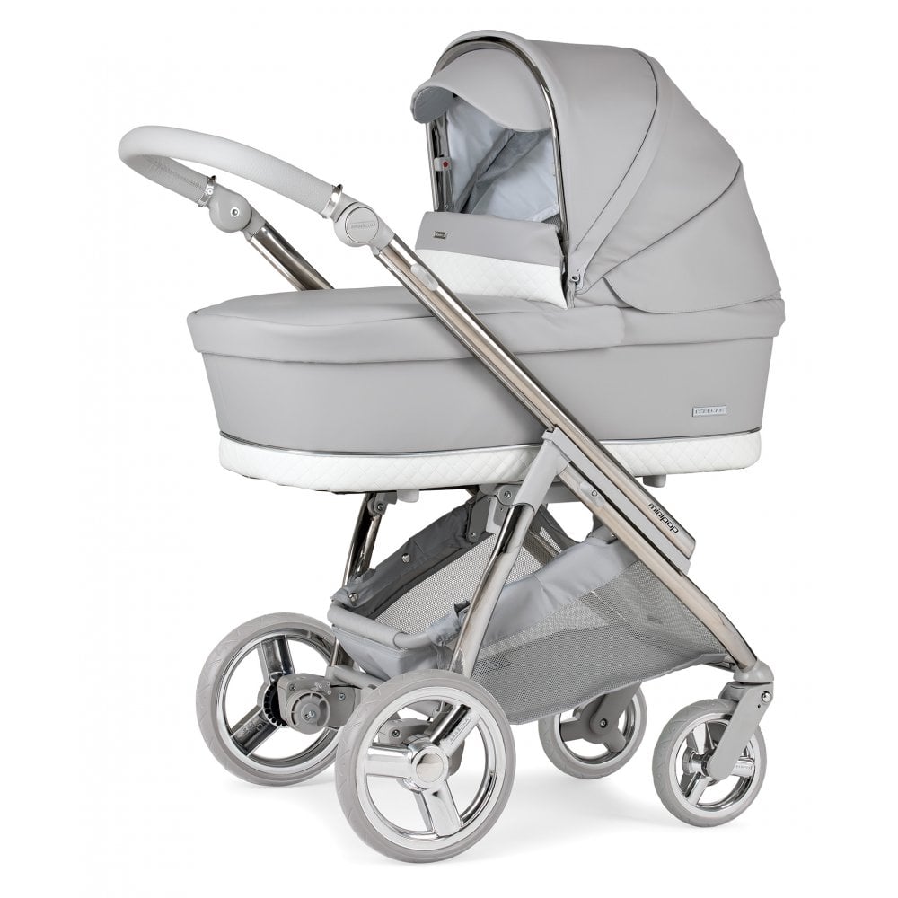 Bebecar Trio Minipop Pram Silver Grey