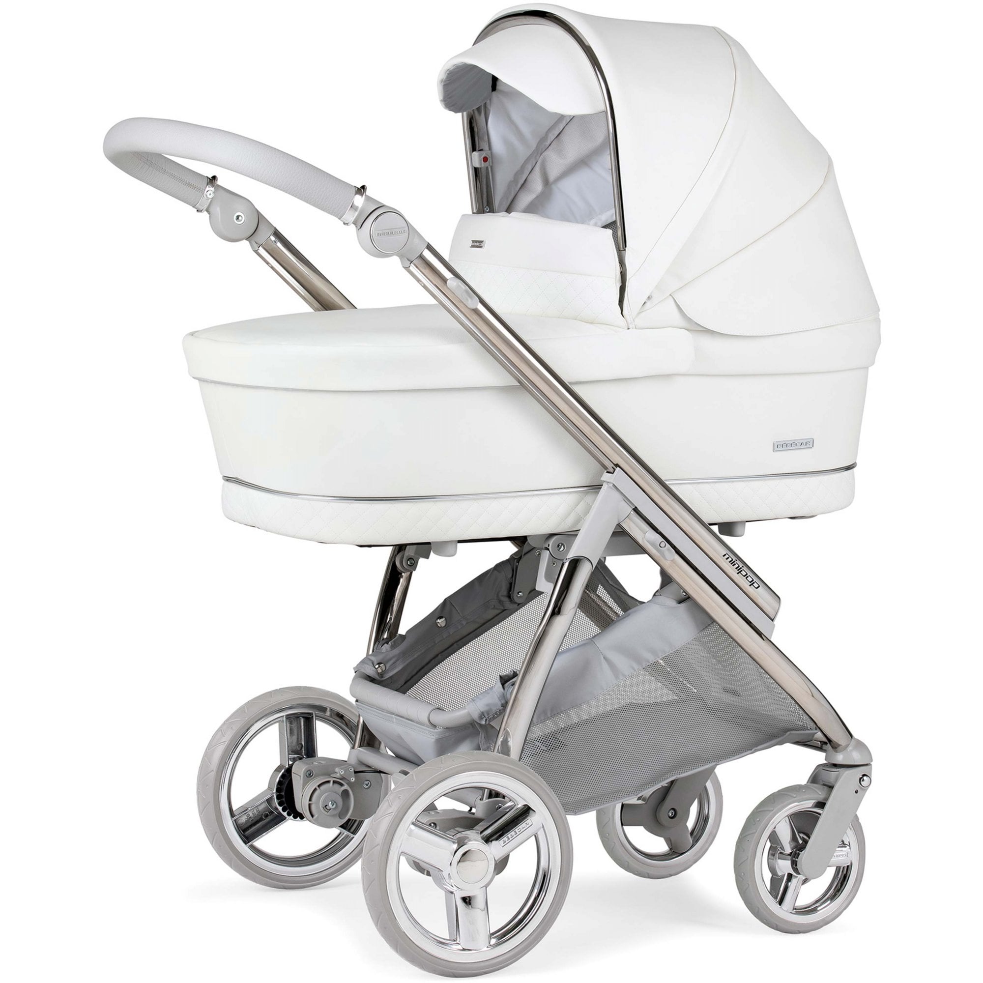 Bebecar Duo Minipop Pram White Delight