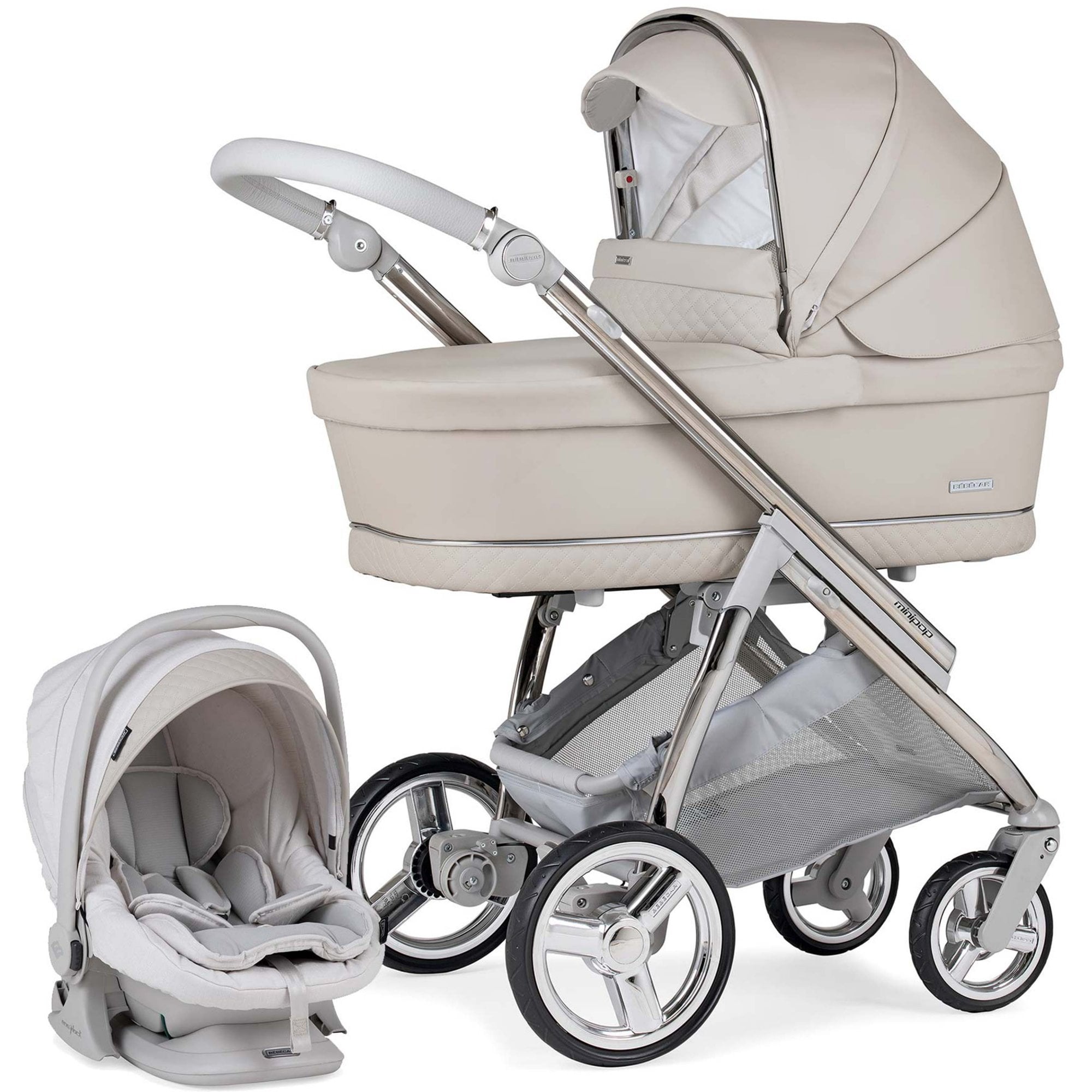 Bebecar Trio Minipop Pram Stone